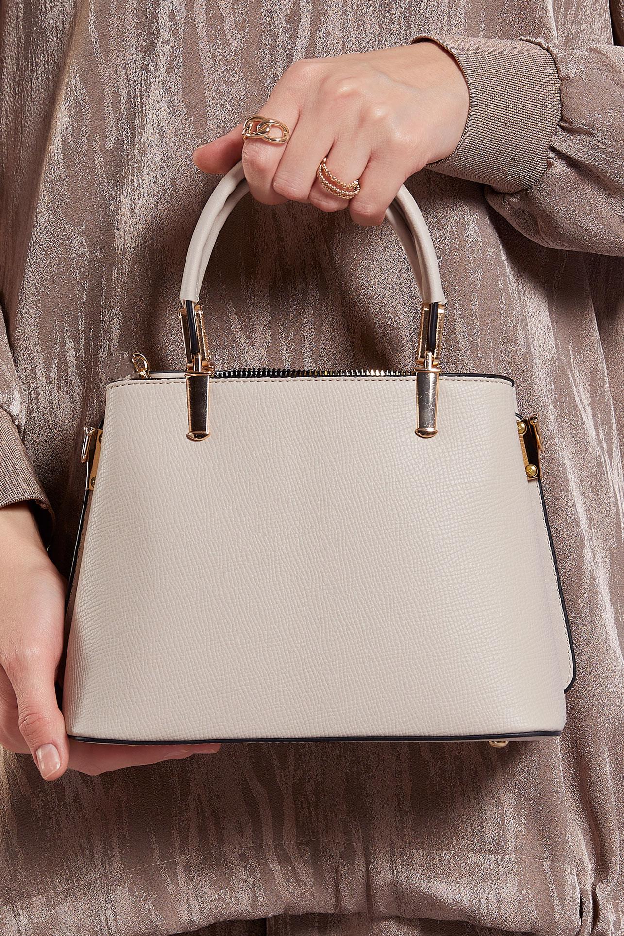 Tesettür giyim BEJ ALVİNA ÇANTA 982