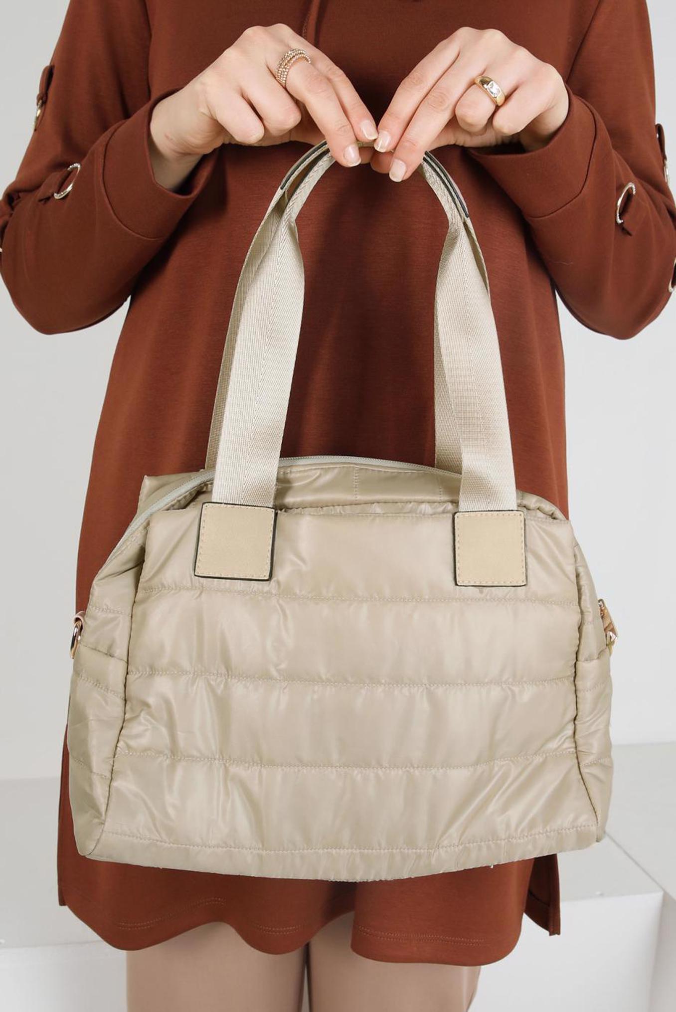 Tesettür giyim BEYAZ ALVİNA ÇANTA 1878 