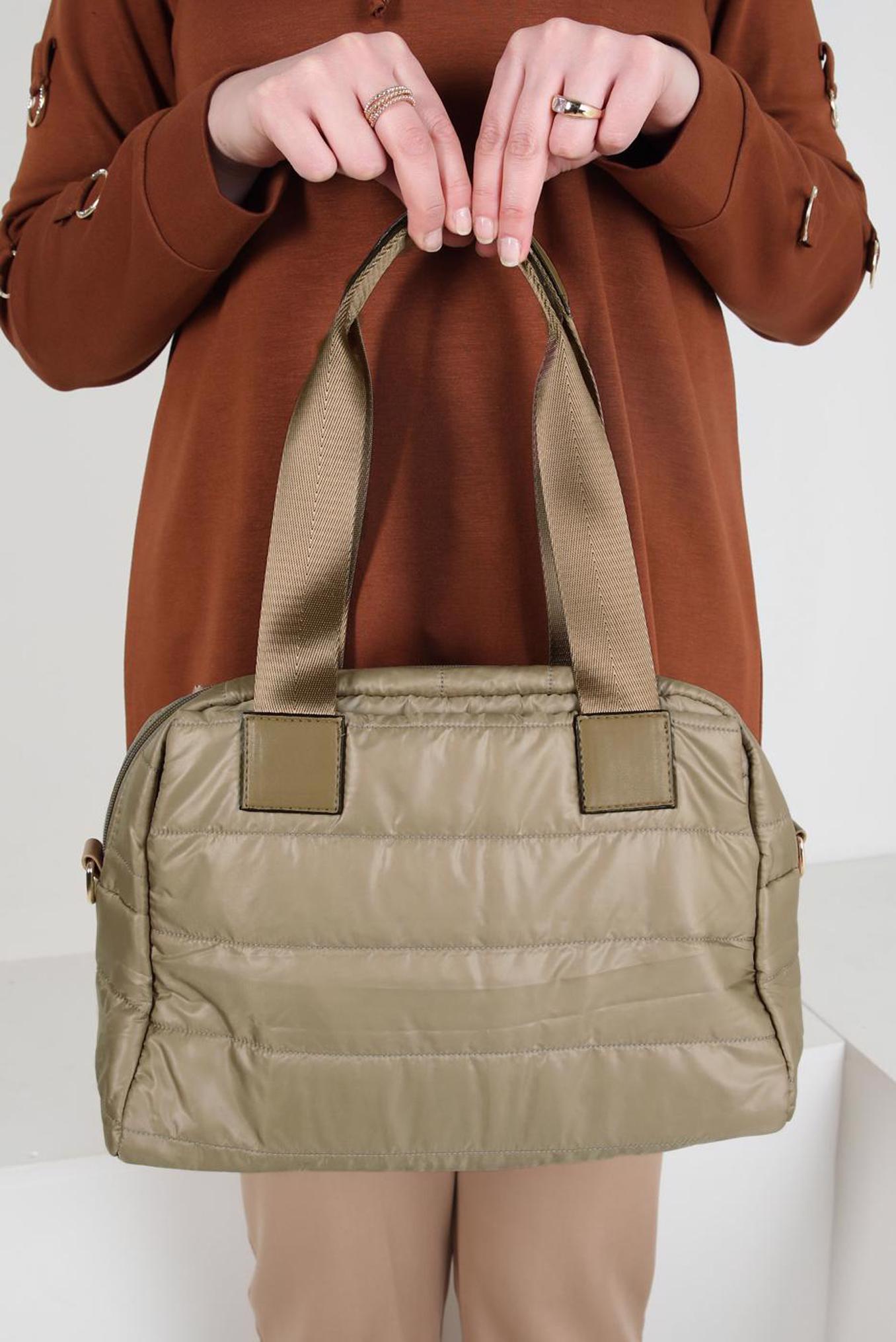 Tesettür giyim VİZON ALVİNA ÇANTA 1878 