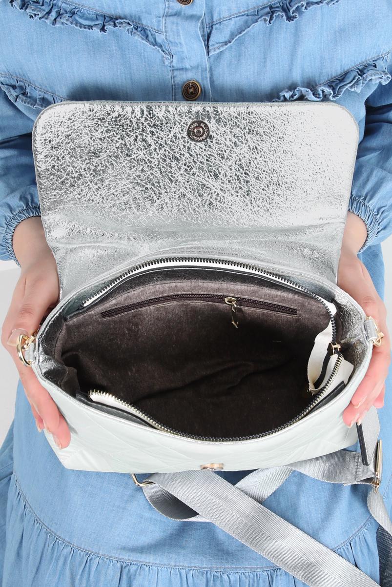 Tesettür giyim BEYAZ ALVİNA ÇANTA 2083