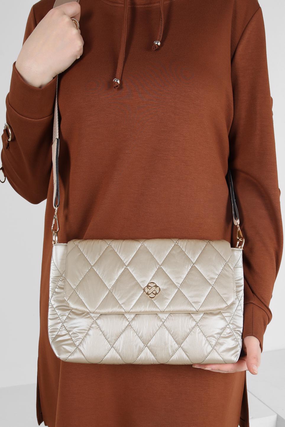 Tesettür giyim ALTIN ALVİNA ÇANTA 2083