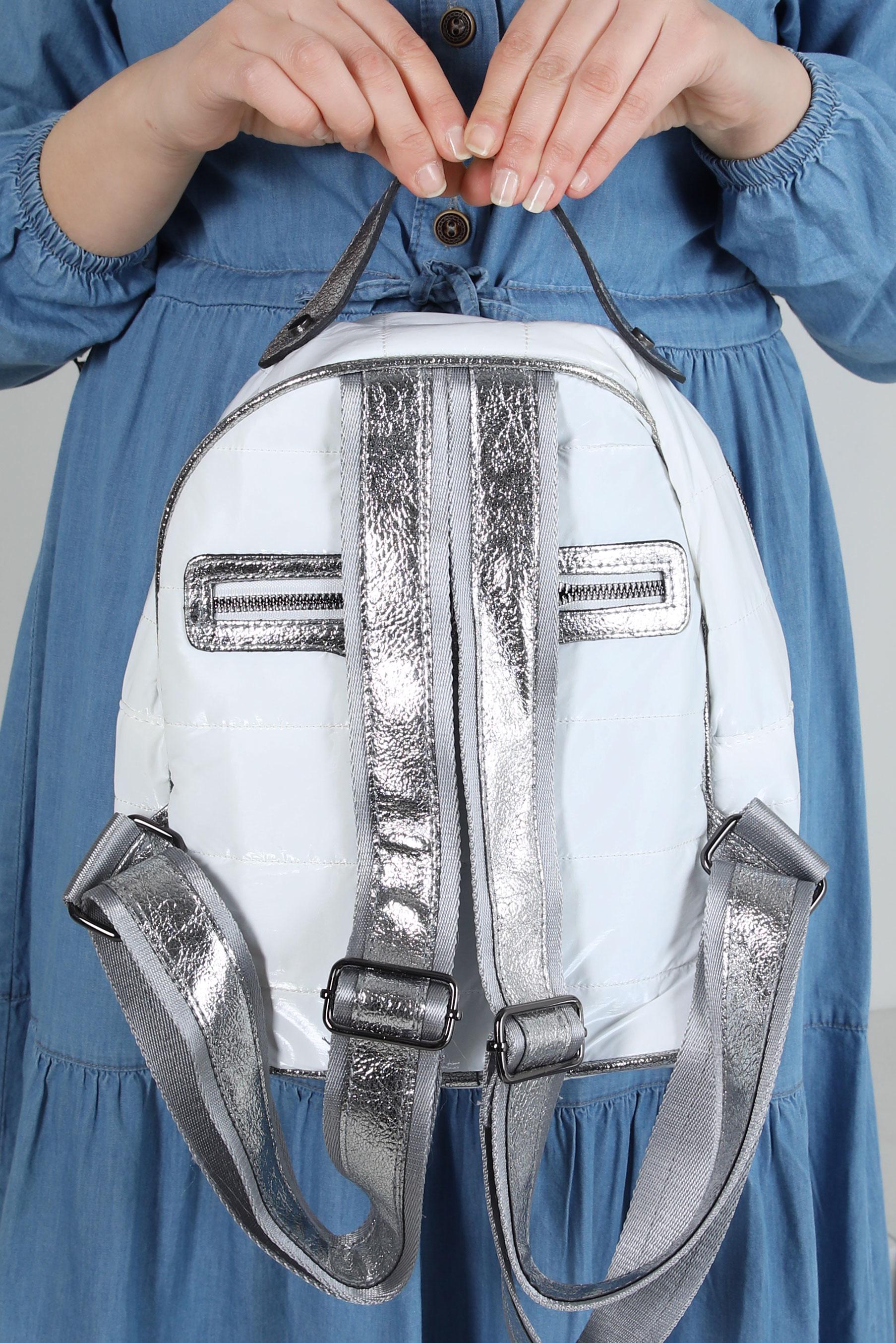 Tesettür giyim BEYAZ ALVİNA SIRT ÇANTASI 2089