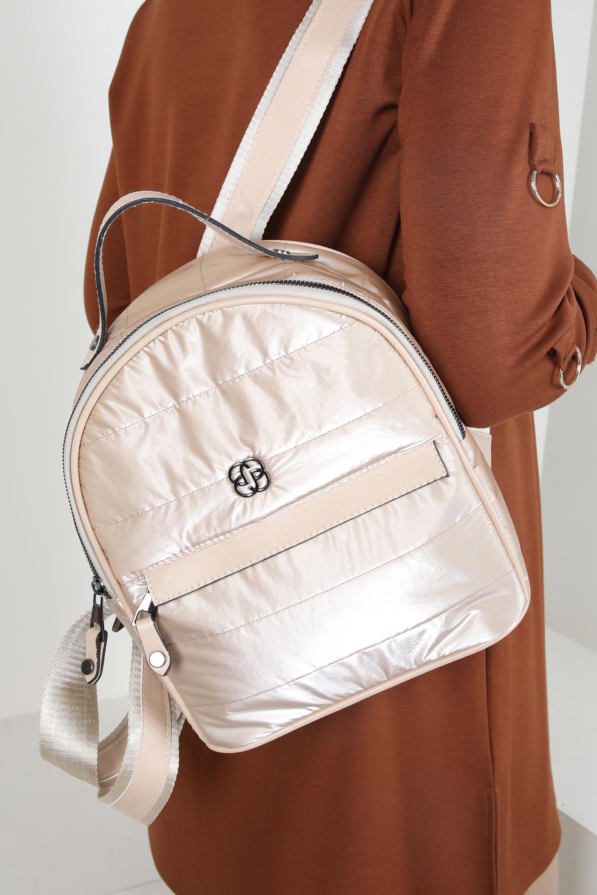 Tesettür giyim ALTIN ALVİNA SIRT ÇANTASI 2089