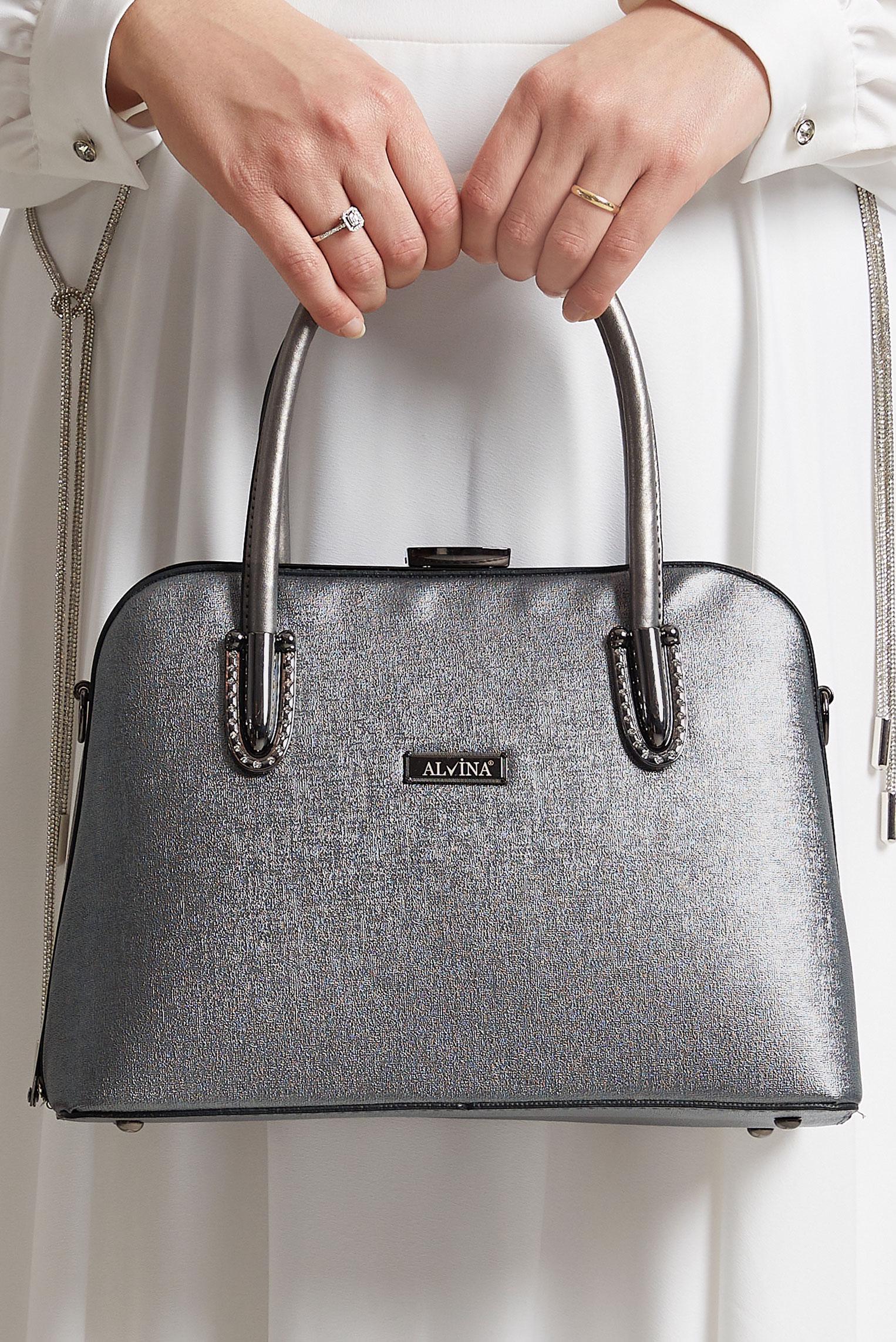 Tesettür giyim BEJ ALVİNA ÇANTA 2144