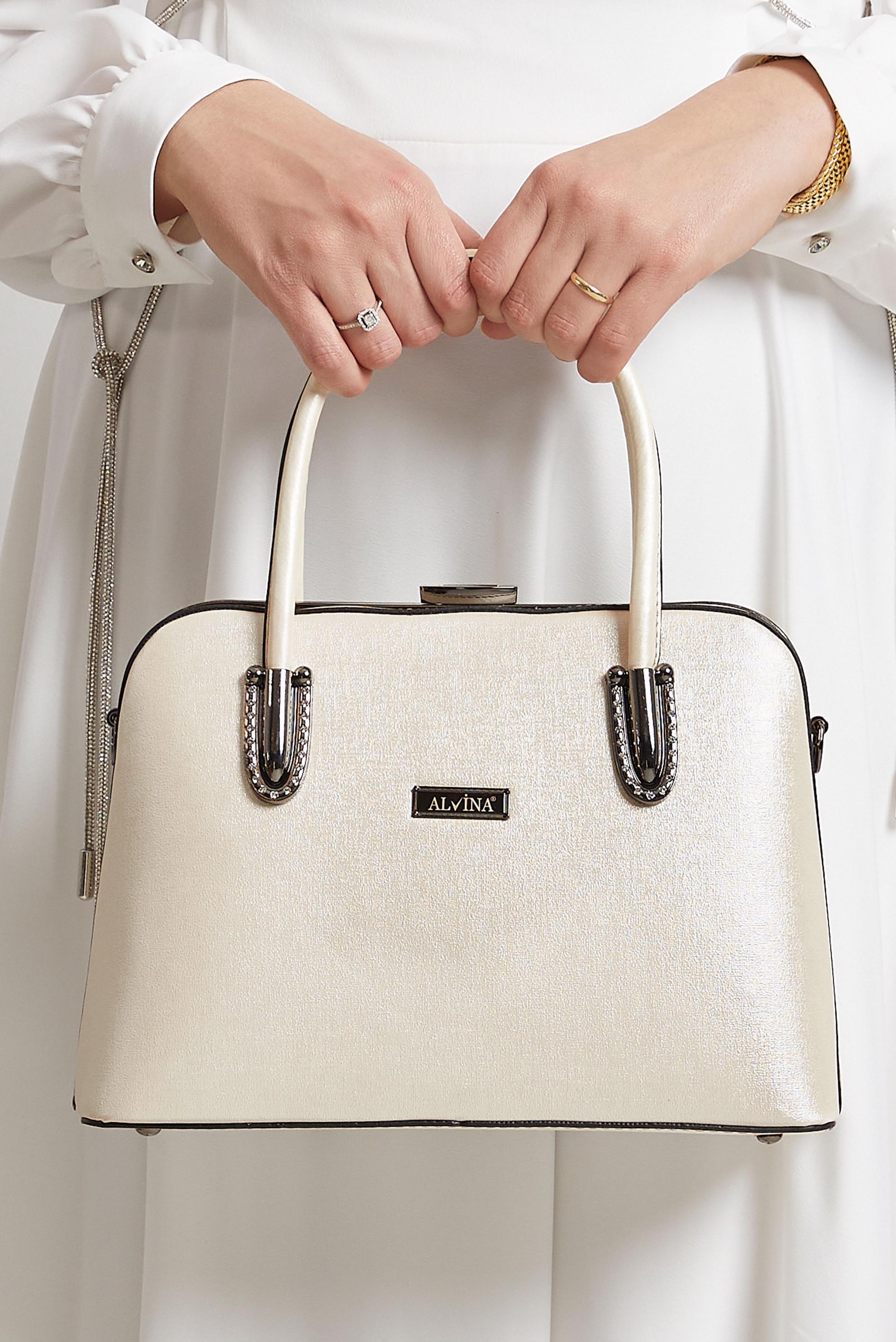 Tesettür giyim EKRU ALVİNA ÇANTA 2144