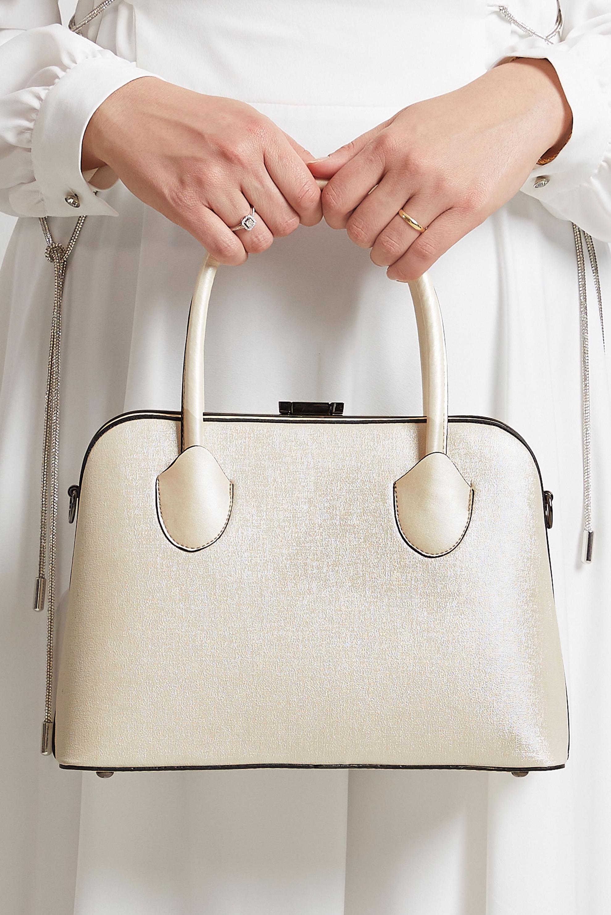 Tesettür giyim EKRU ALVİNA ÇANTA 2144