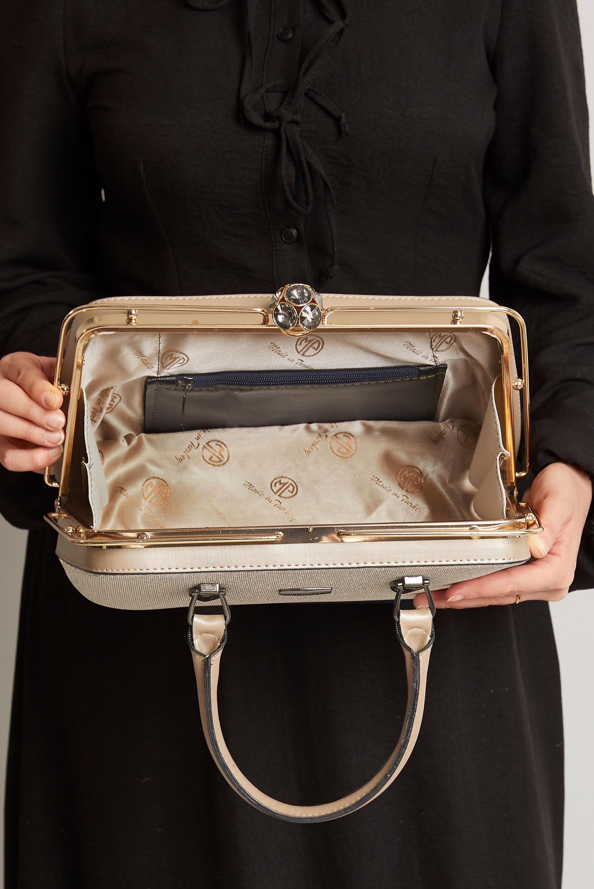 Tesettür giyim ALTIN ALVİNA ÇANTA 2154