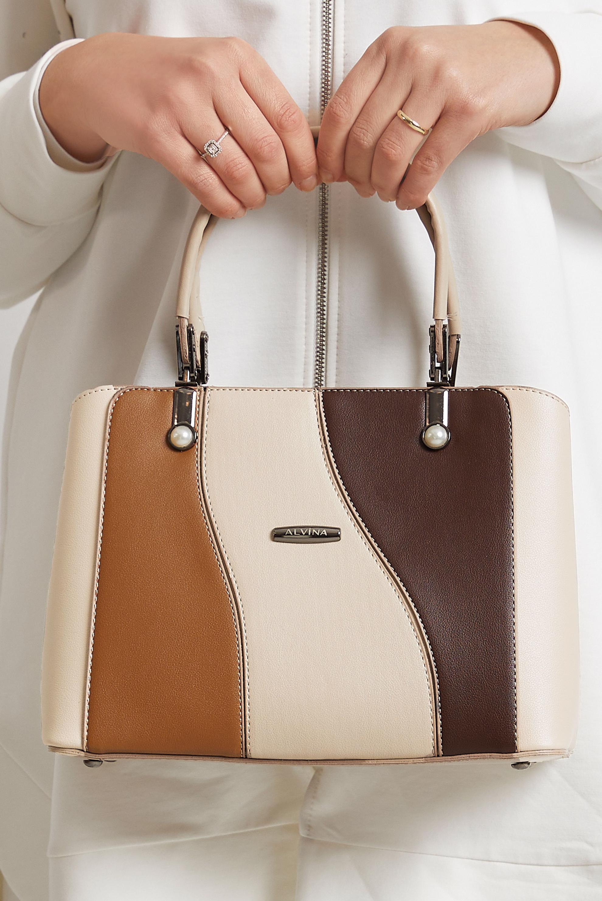 Tesettür giyim VİZON ALVİNA ÇANTA 2156