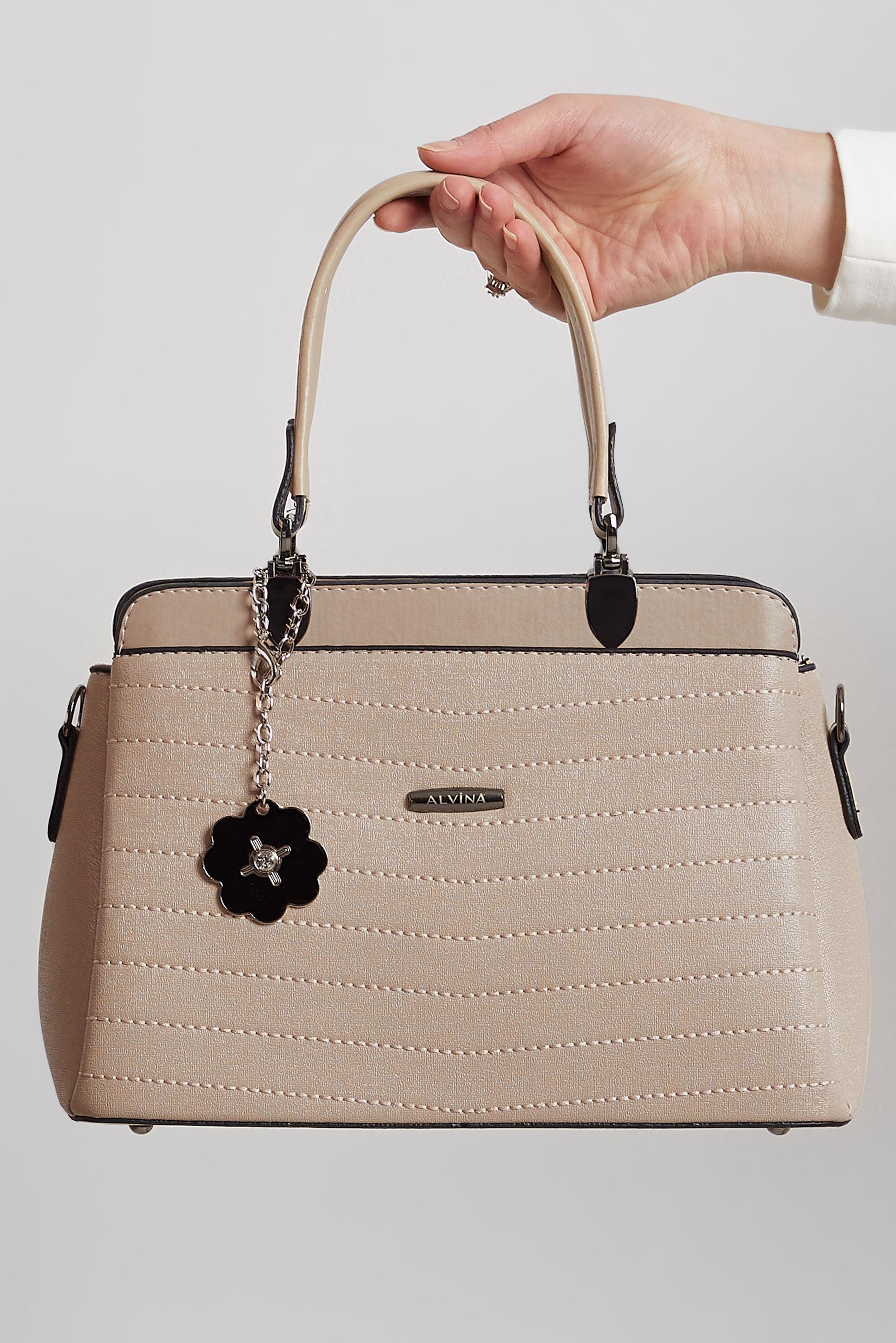 Tesettür giyim BEJ ALVİNA ÇANTA 2157