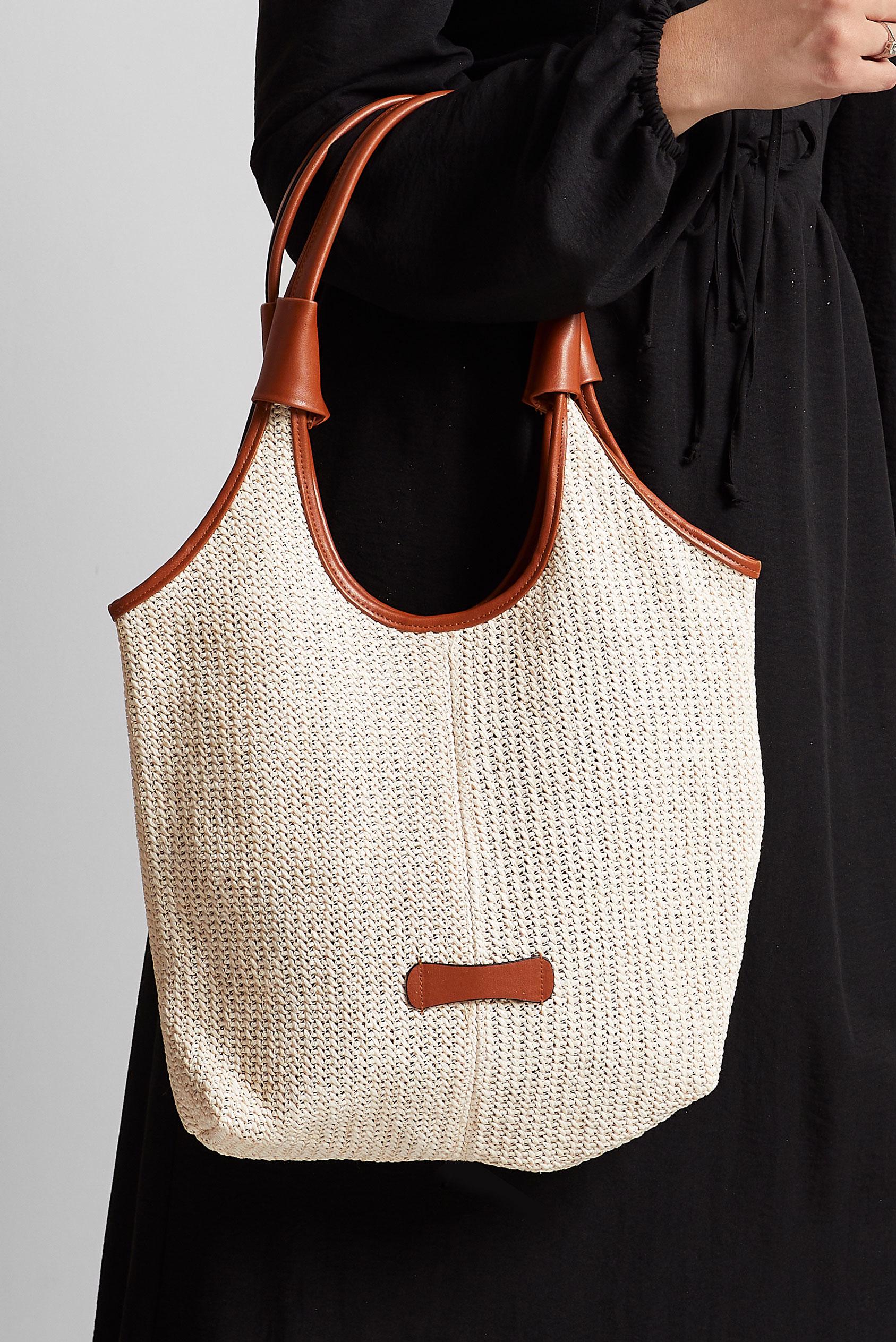 Vêtements hijab BEIGE ALVINA SAC DE PAILLE 2177