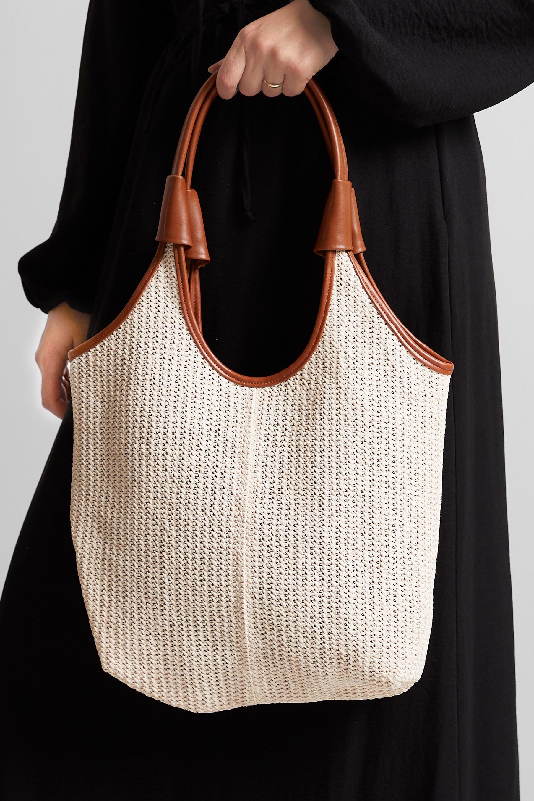 Vêtements hijab BEIGE ALVINA SAC DE PAILLE 2177
