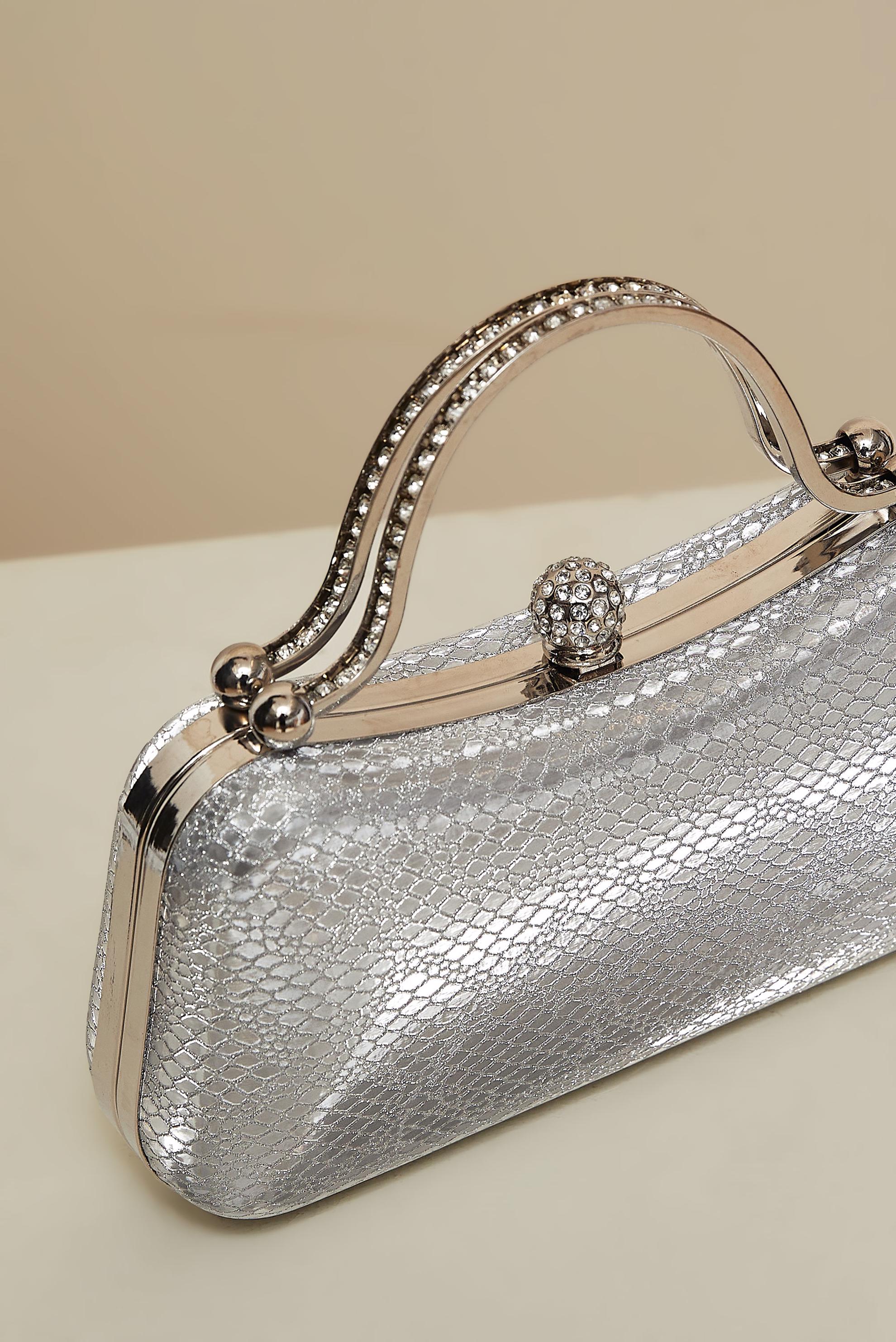 Vêtements hijab ARGENT SAC DE SOIRÉE ALVINA 267-1