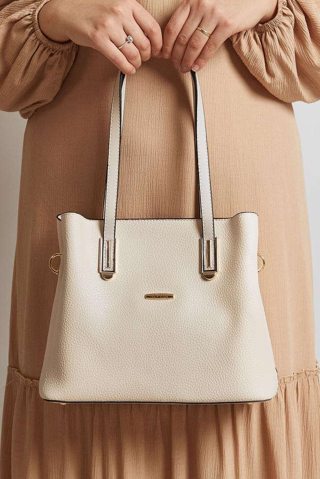 Tesettür giyim BEYAZ ALVİNA ÇANTA 3013 - ALVİNA