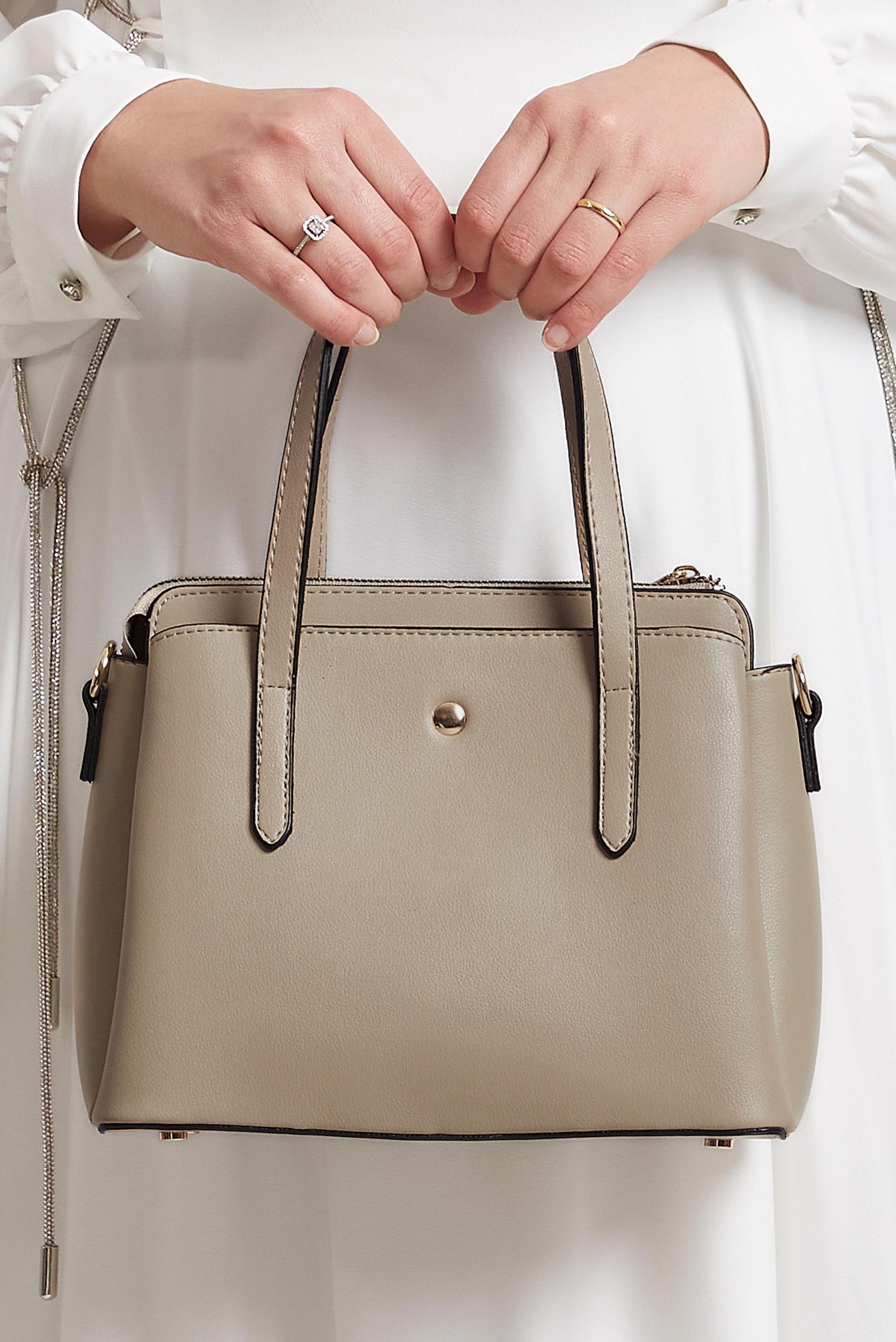 Tesettür giyim BEYAZ ALVİNA ÇANTA 3018