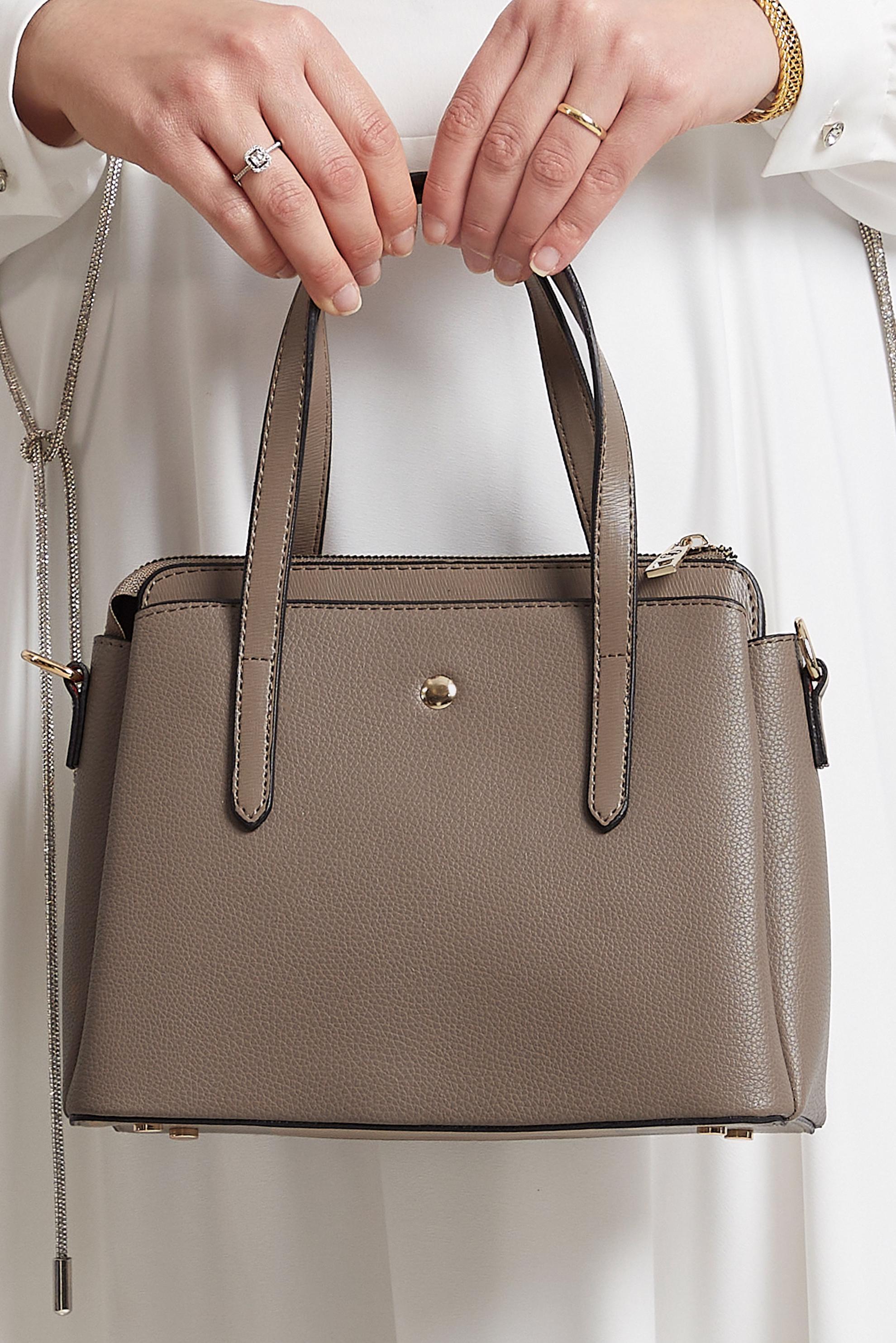 Tesettür giyim VİZON ALVİNA ÇANTA 3018