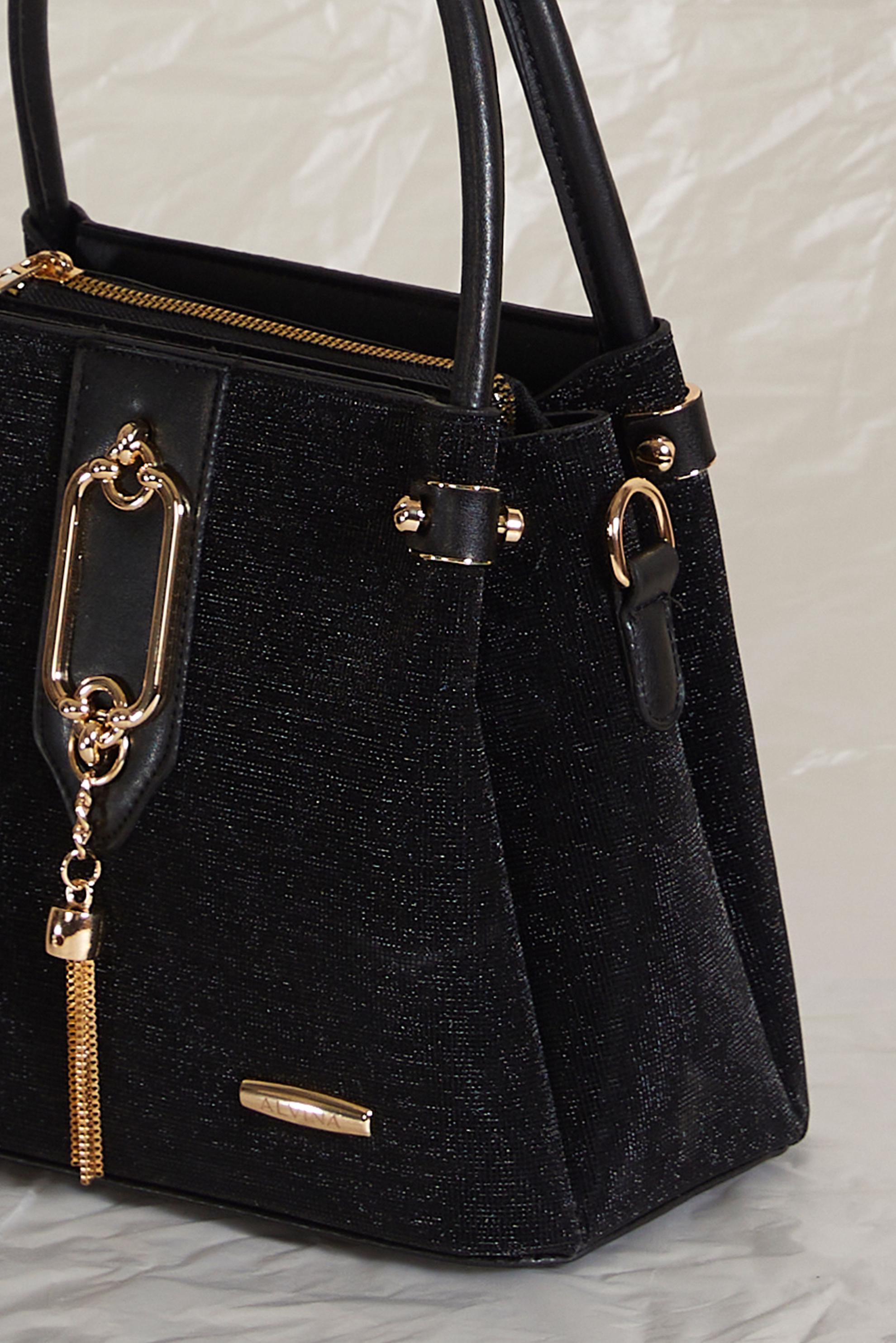 Vêtements hijab NOIR ALVINA SAC TEXTURÉ BRILLANT 3033