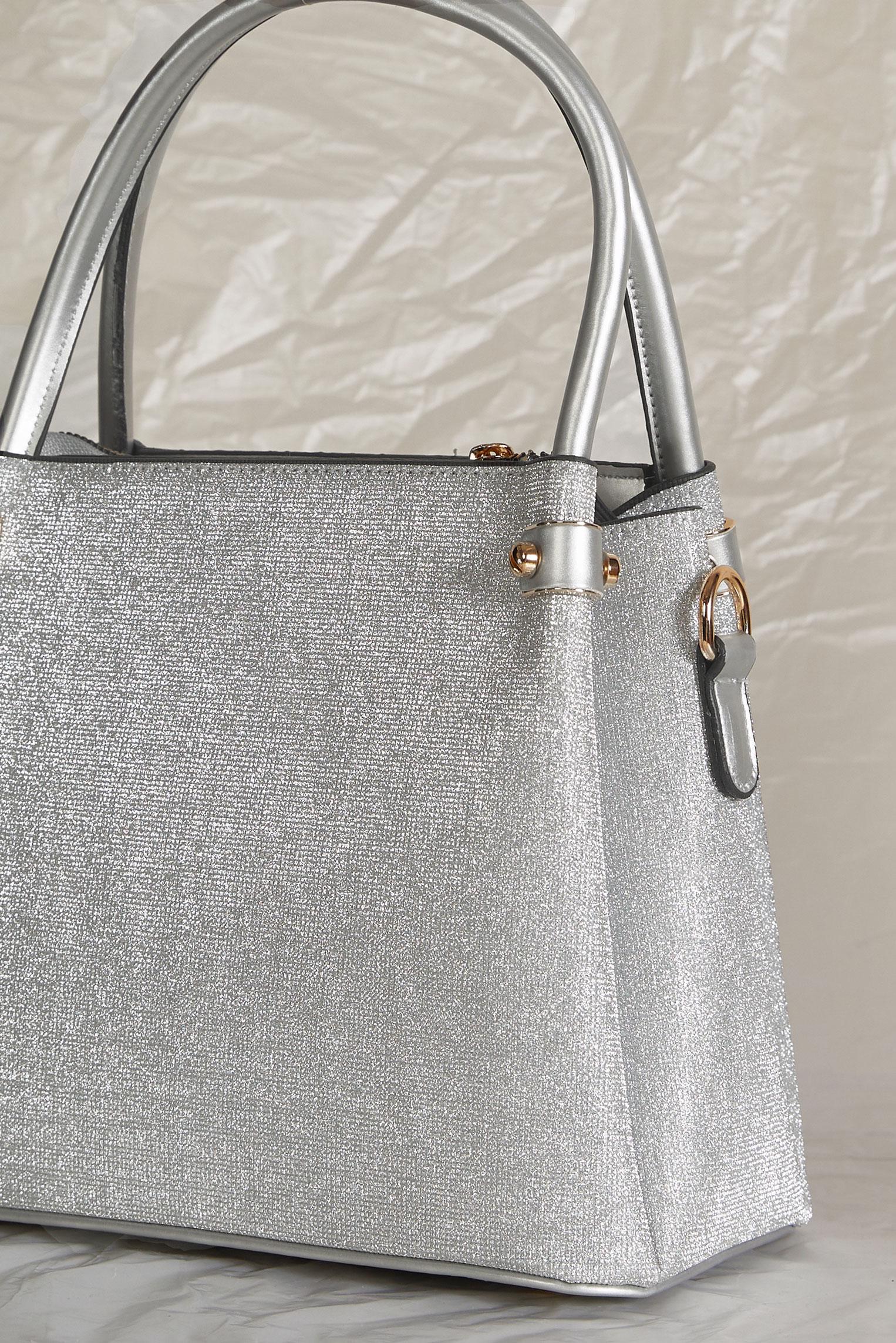 Vêtements hijab ARGENT ALVINA SAC TEXTURÉ BRILLANT 3033