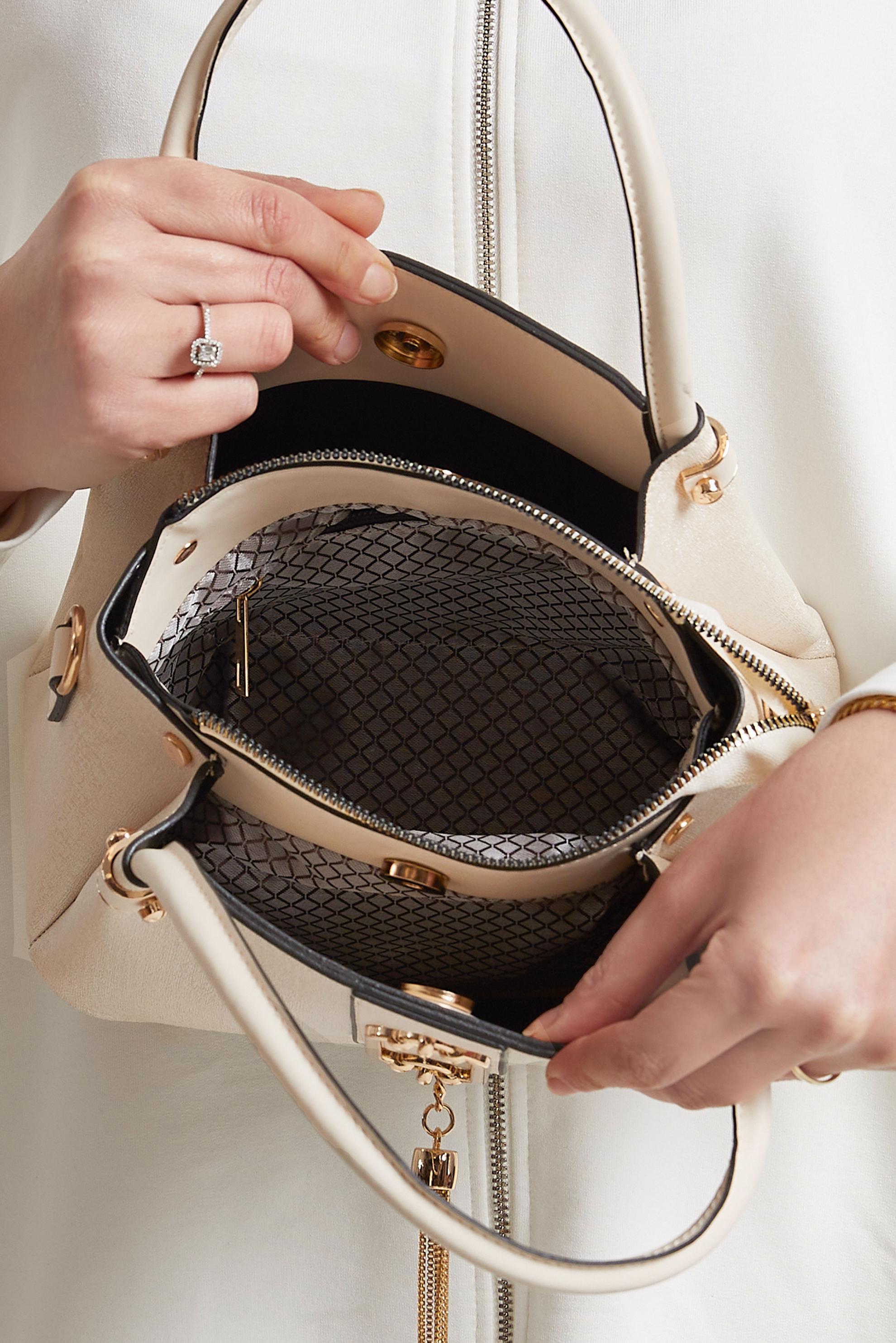 Tesettür giyim BEYAZ ALVİNA ÇANTA 3033-1