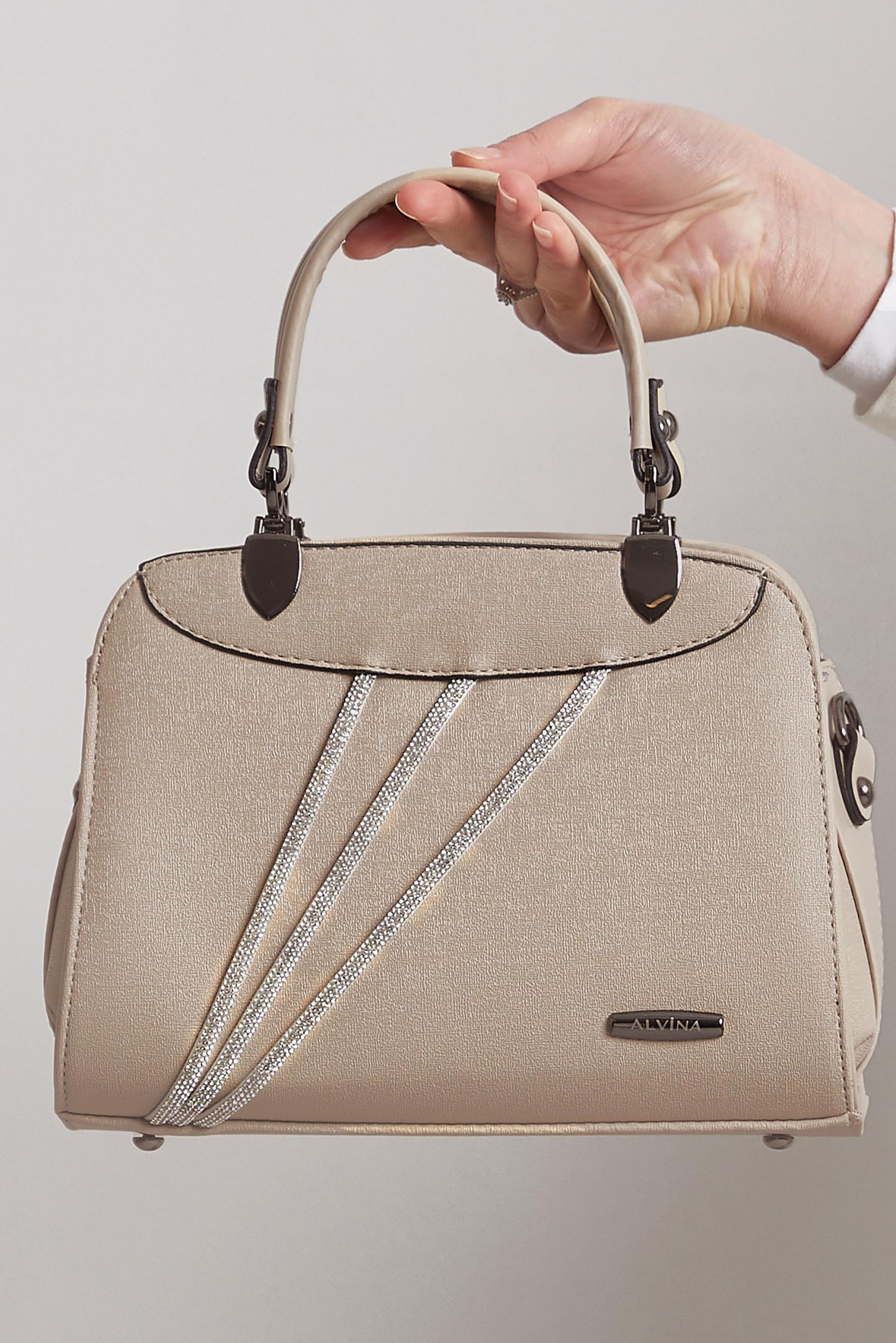 Tesettür giyim VİZON ALVİNA ÇANTA 3043