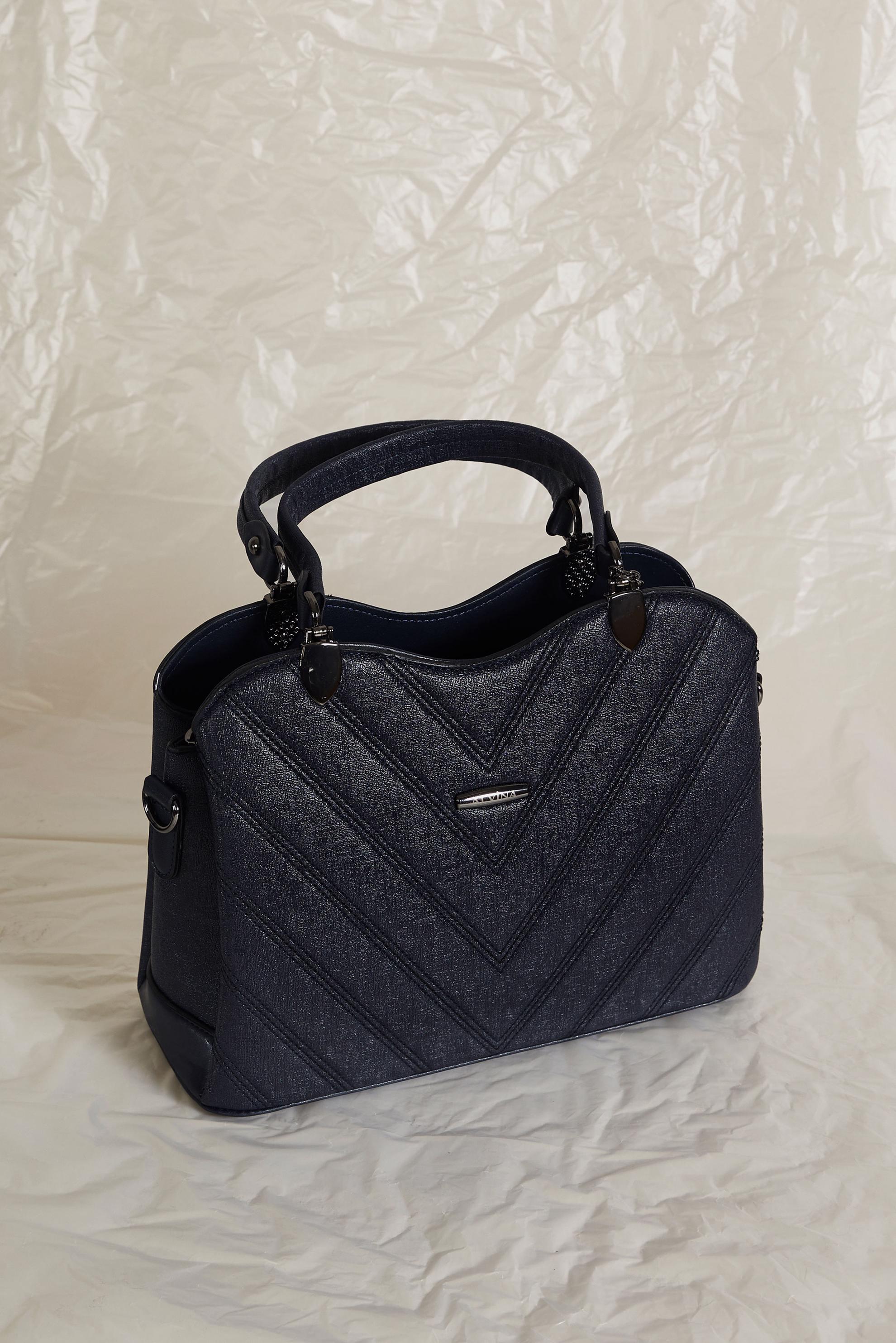 Tesettür giyim LACİVERT ALVİNA AKSESUAR DETAYLI ÇANTA 3045