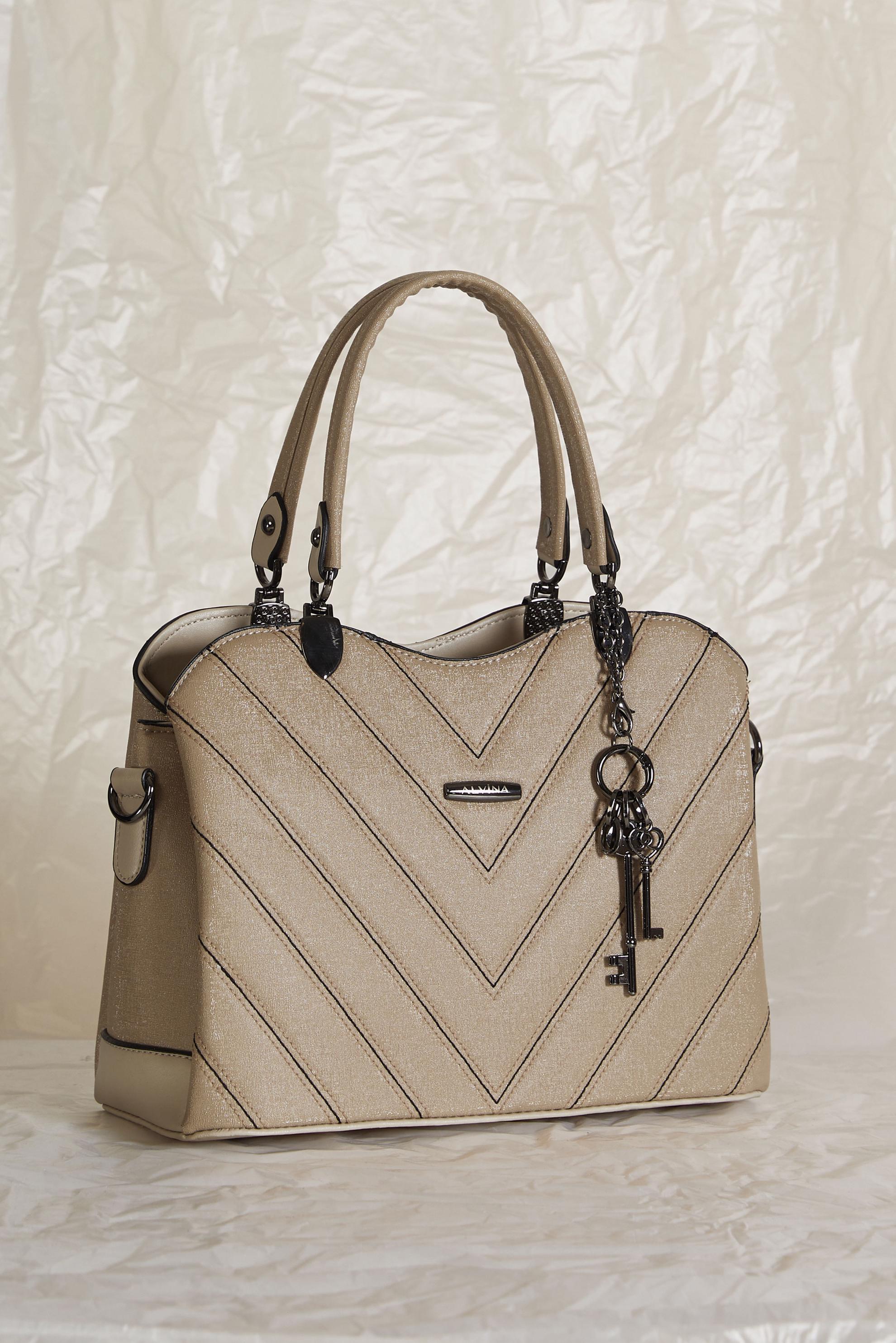 Tesettür giyim VİZON ALVİNA AKSESUAR DETAYLI ÇANTA 3045