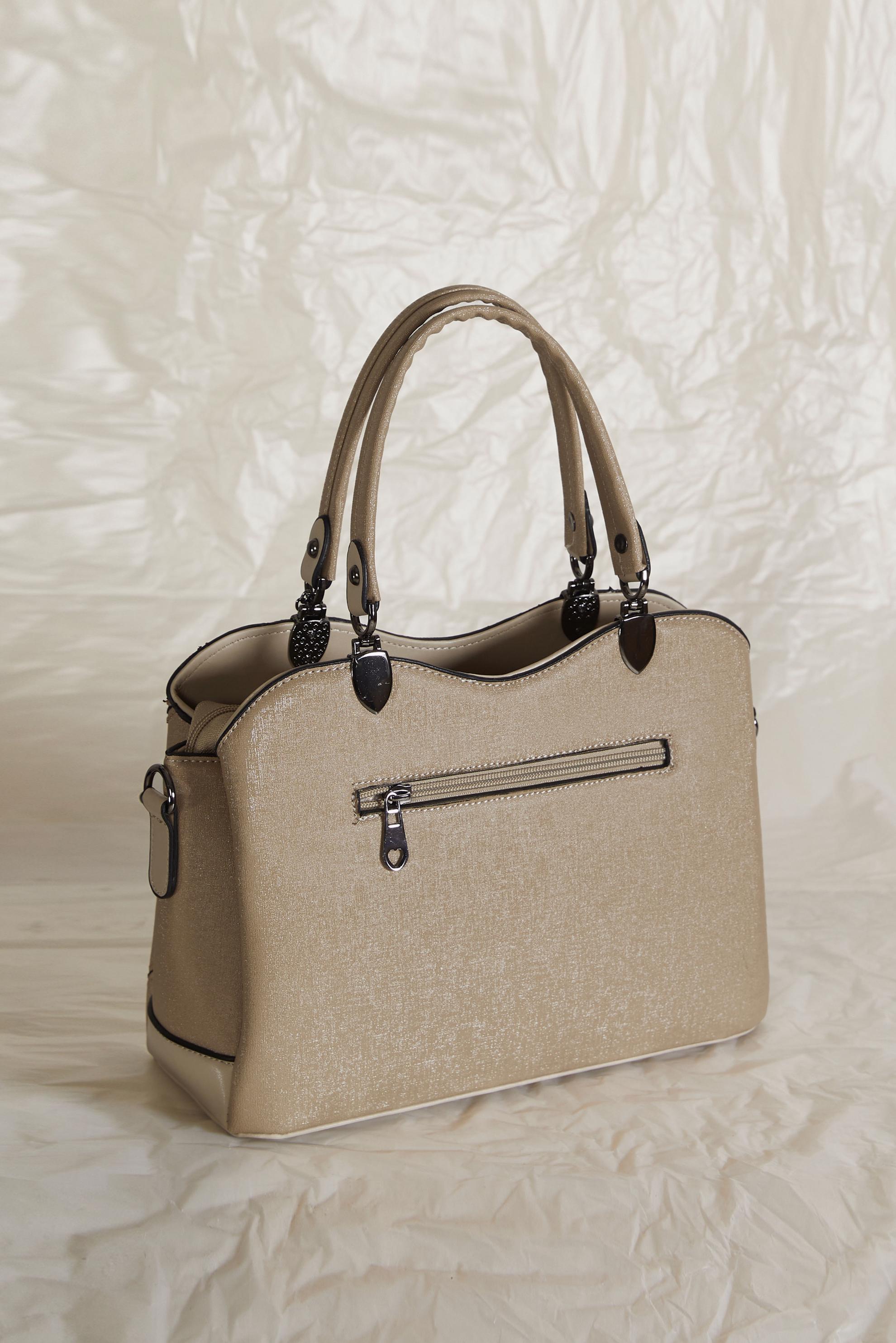 Tesettür giyim VİZON ALVİNA AKSESUAR DETAYLI ÇANTA 3045