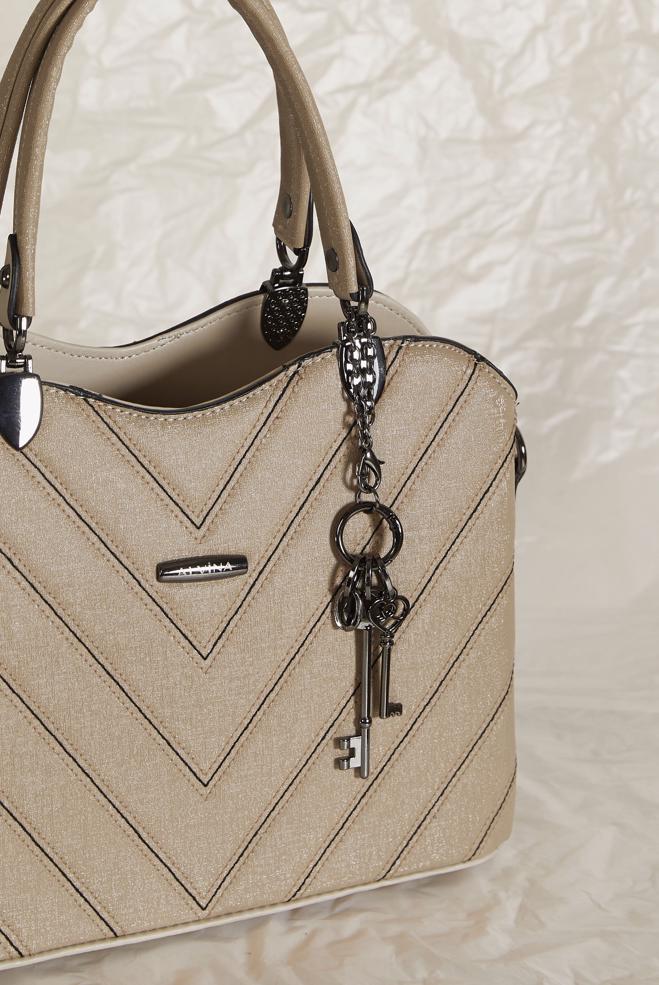 Tesettür giyim VİZON ALVİNA AKSESUAR DETAYLI ÇANTA 3045 - ALVİNA