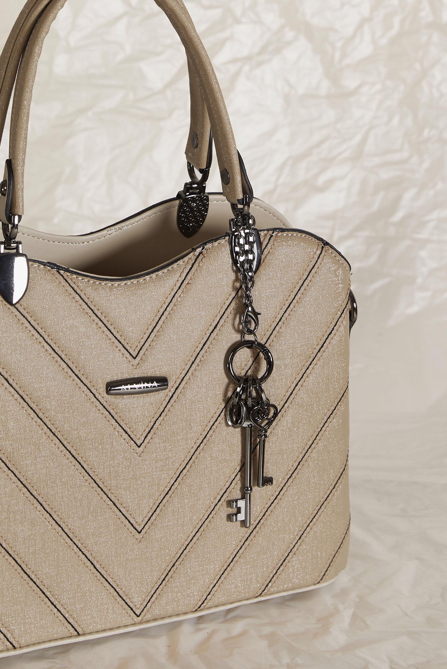 Tesettür giyim VİZON ALVİNA AKSESUAR DETAYLI ÇANTA 3045