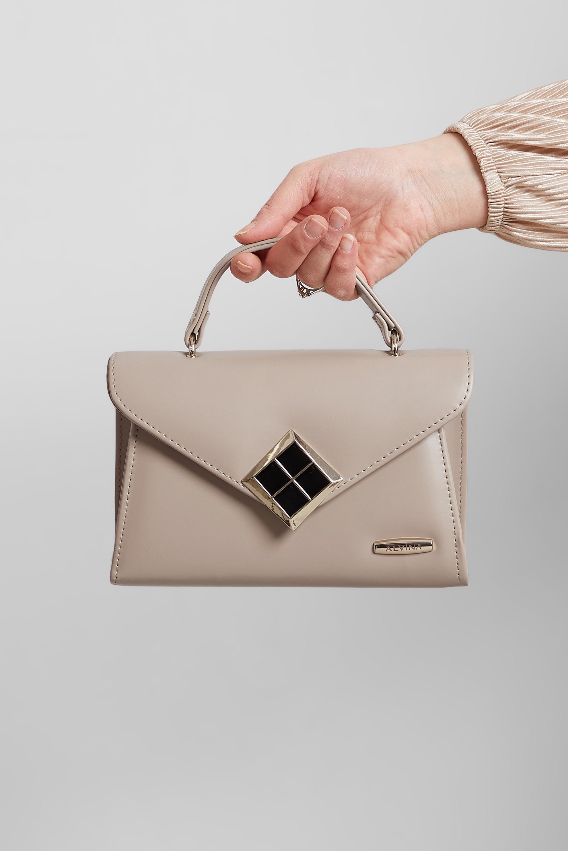 Tesettür giyim VİZON ALVİNA ÇANTA 3069