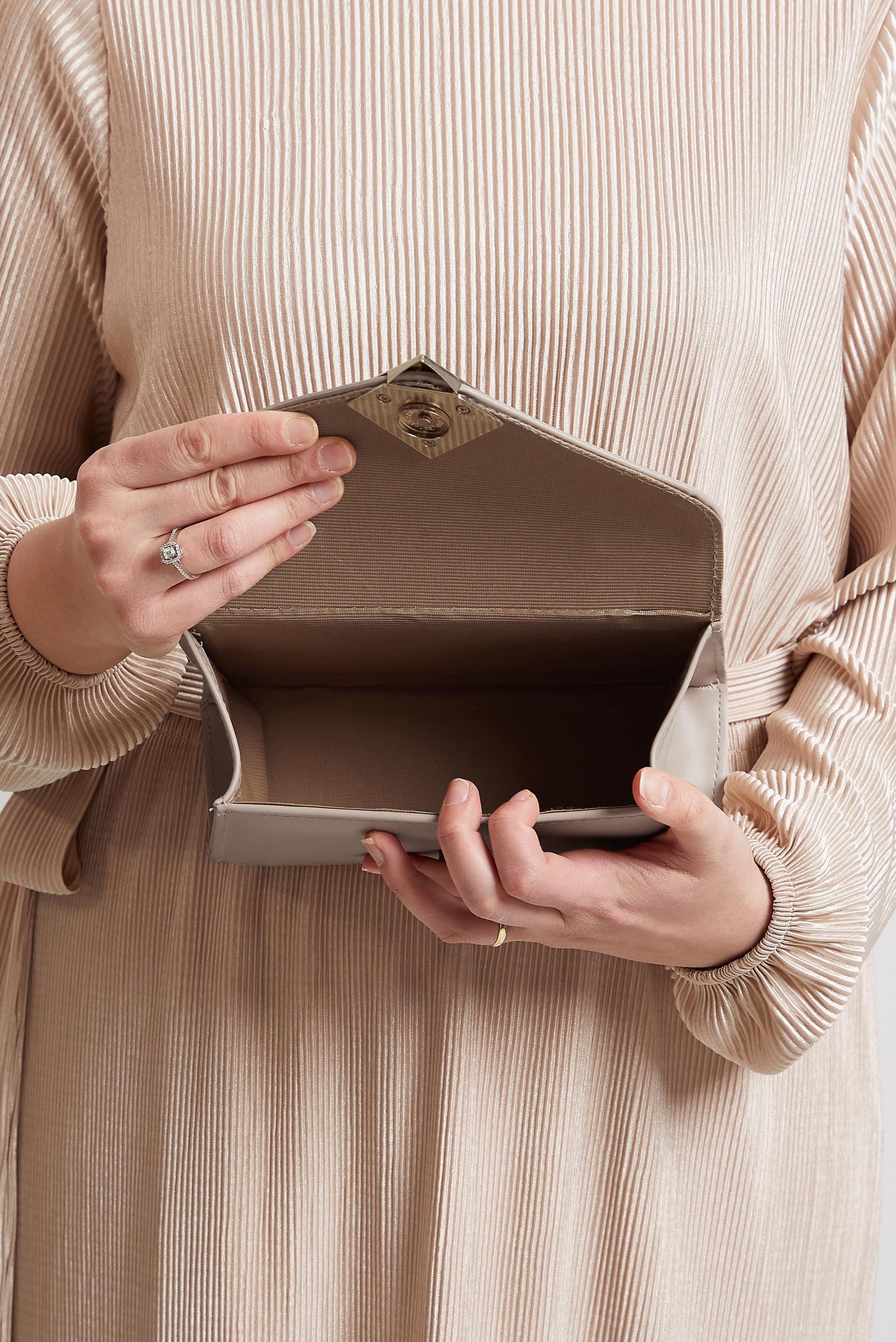 Tesettür giyim VİZON ALVİNA ÇANTA 3069