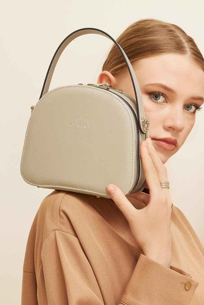 Tesettür giyim VİZON ALVİNA ÇANTA 3072 - ALVİNA