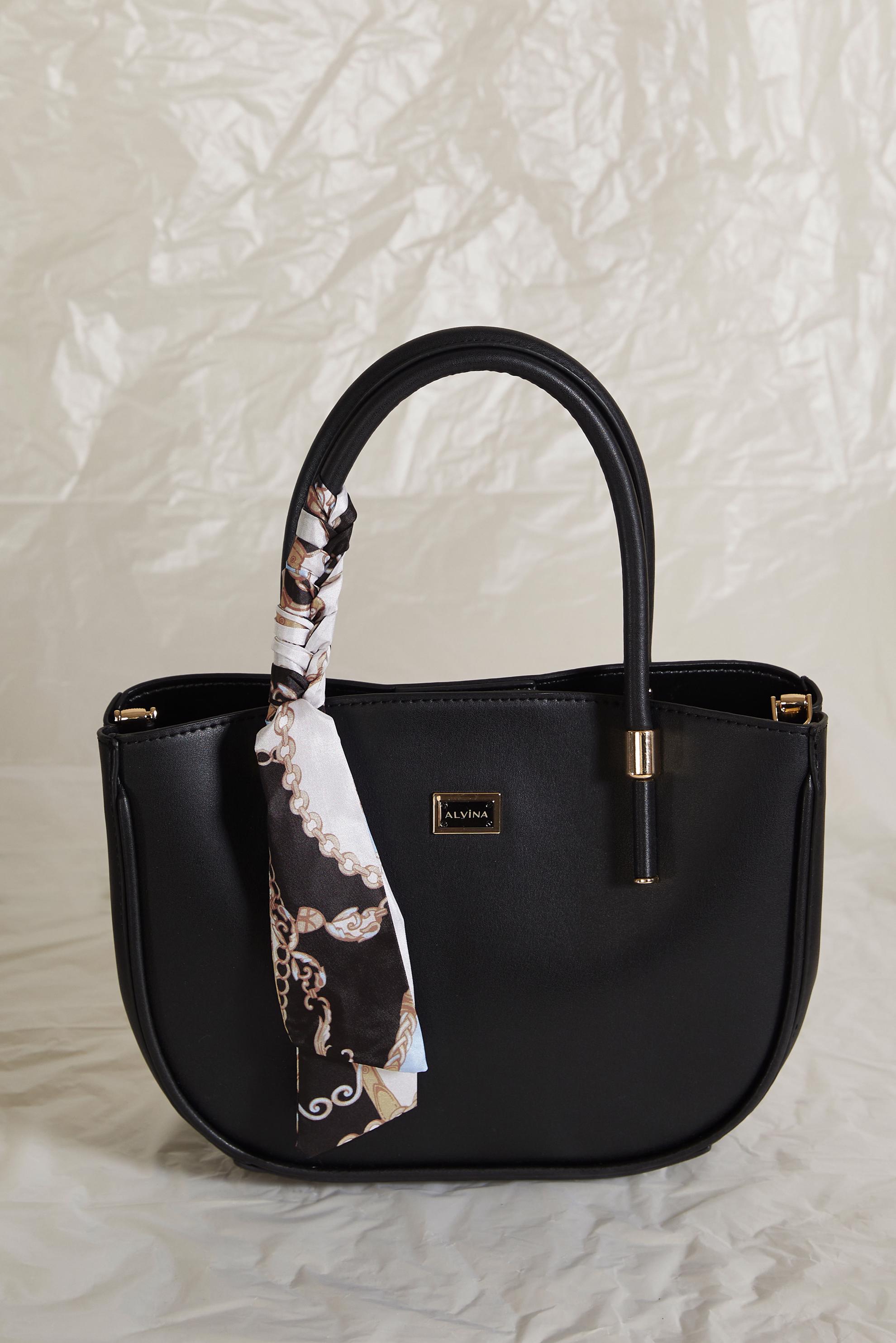 Tesettür giyim SİYAH FULAR DETAYLI ÇANTA 3090