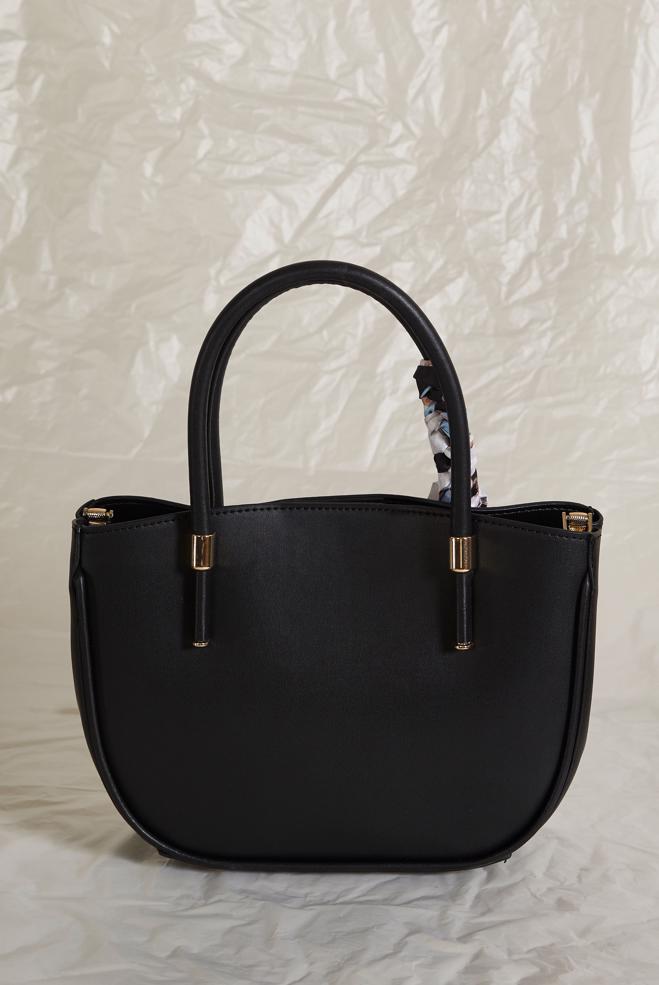 Tesettür giyim SİYAH FULAR DETAYLI ÇANTA 3090 - ALVİNA