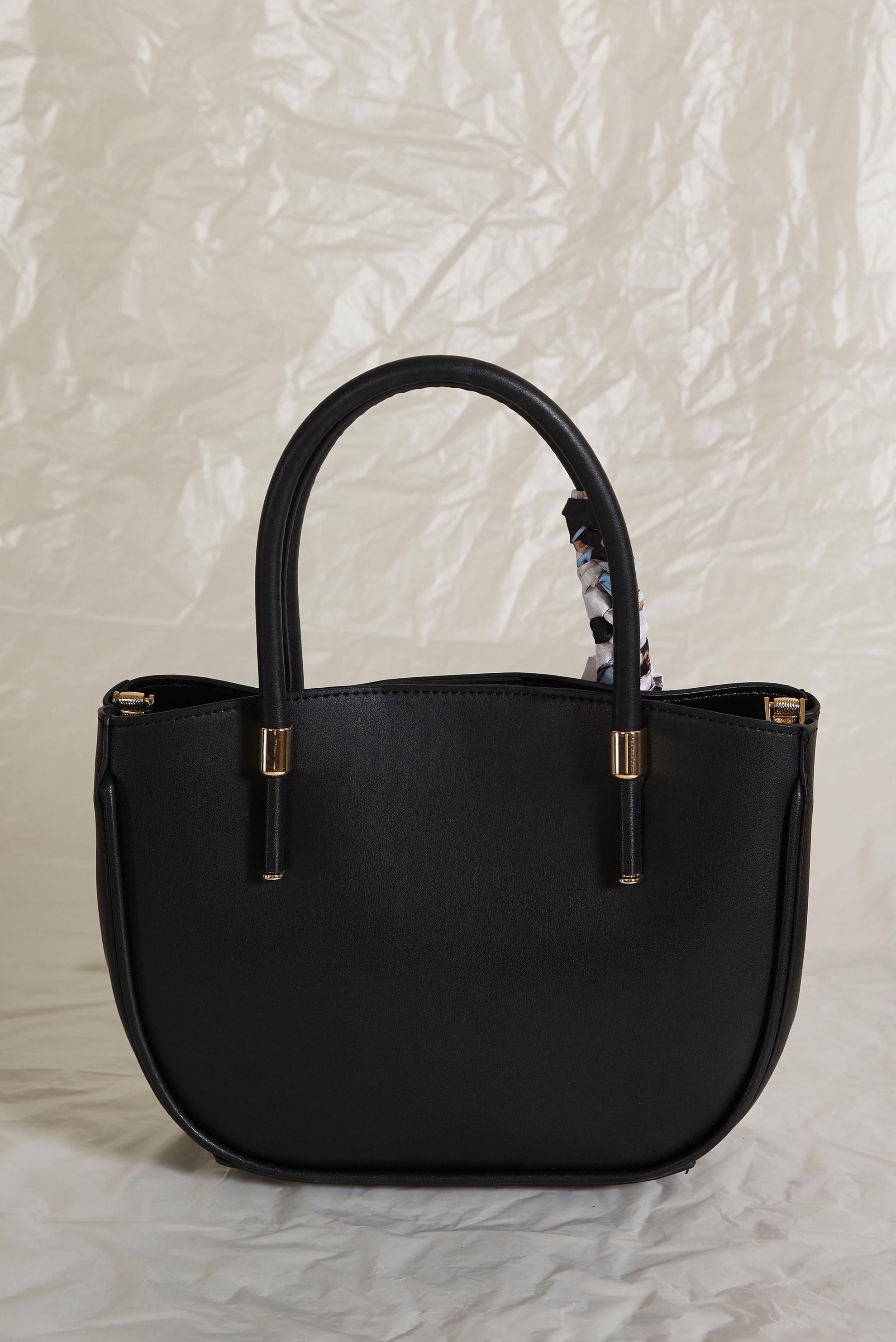 Tesettür giyim SİYAH FULAR DETAYLI ÇANTA 3090