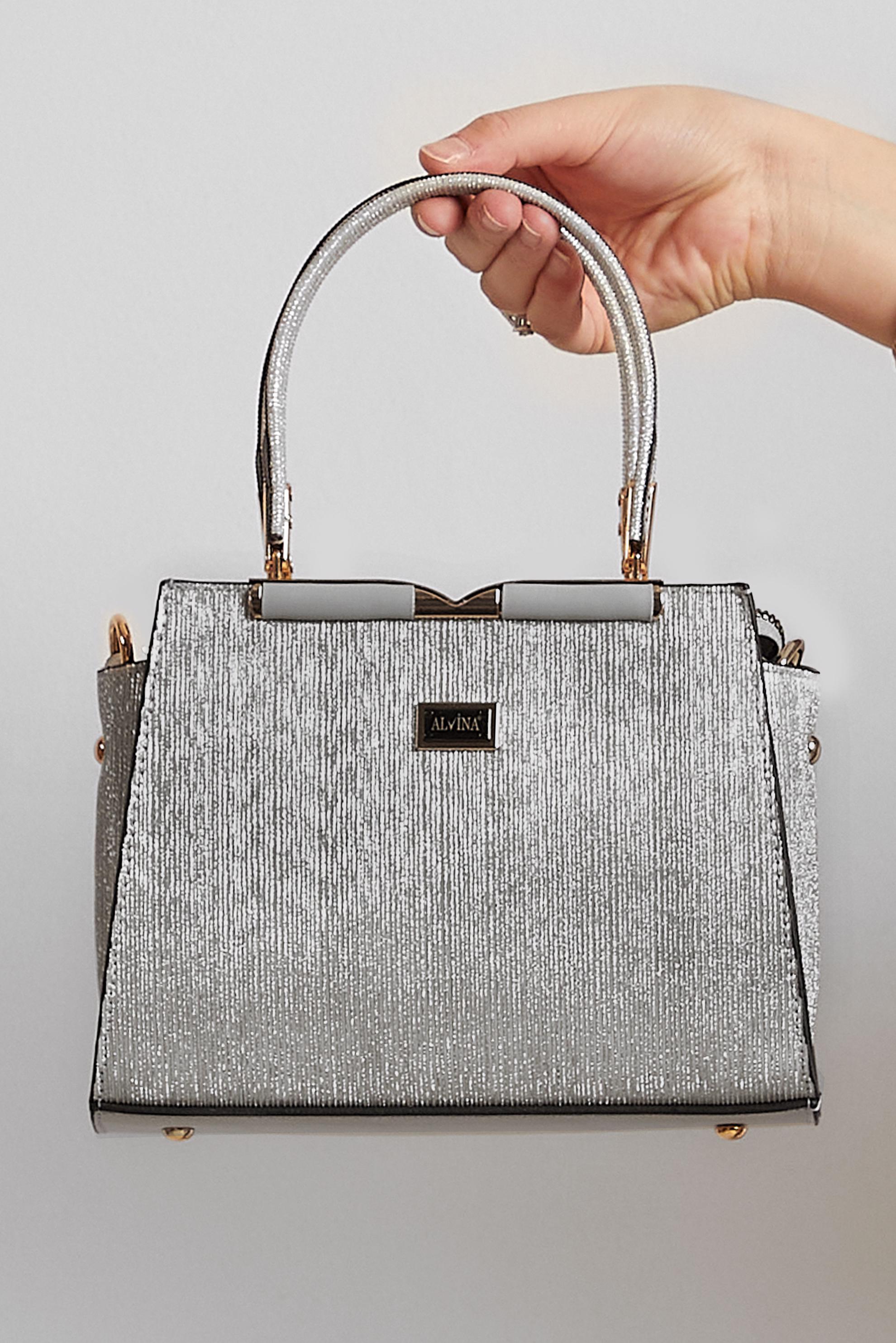 Tesettür giyim GÜMÜŞ ALVİNA ÇANTA 3095