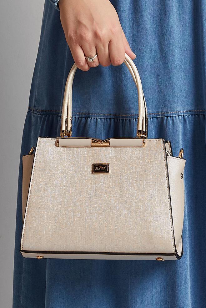 Tesettür giyim BEYAZ ALVİNA ÇANTA 3095-1 - ALVİNA