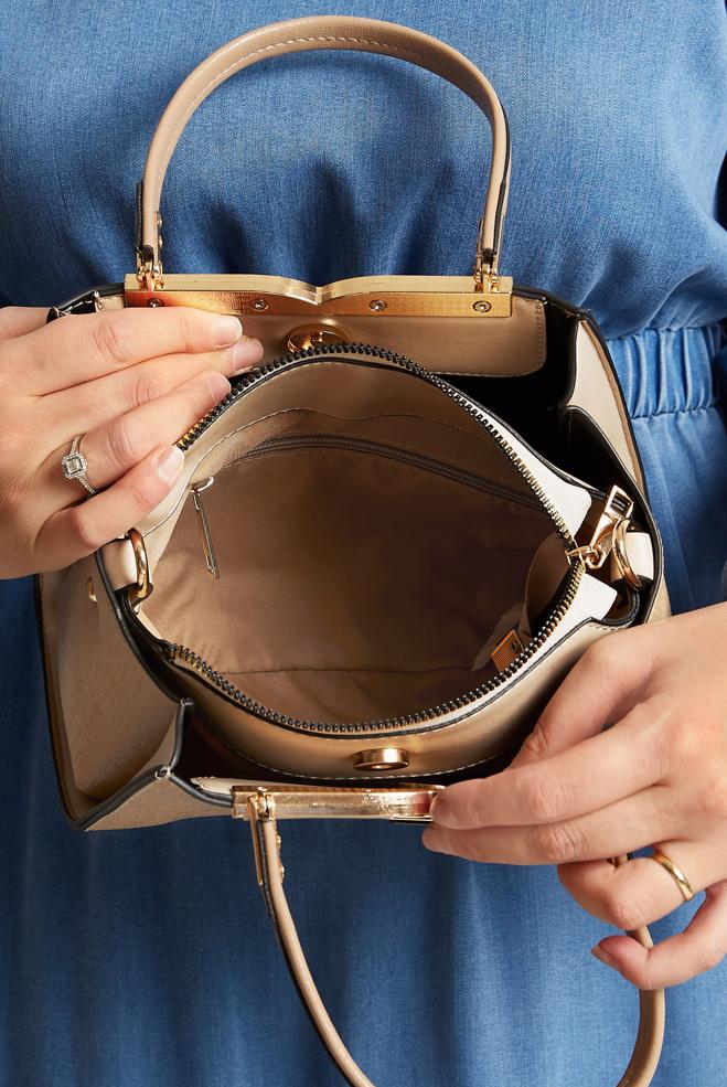 Tesettür giyim VİZON ALVİNA ÇANTA 3095-1 - ALVİNA