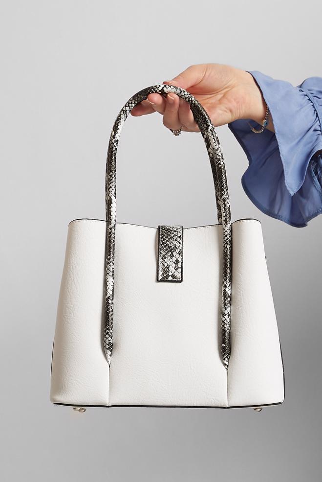 Tesettür giyim BEYAZ ALVİNA ÇANTA 3130 - ALVİNA