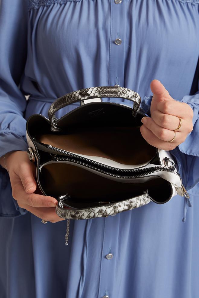 Tesettür giyim BEYAZ ALVİNA ÇANTA 3130 - ALVİNA