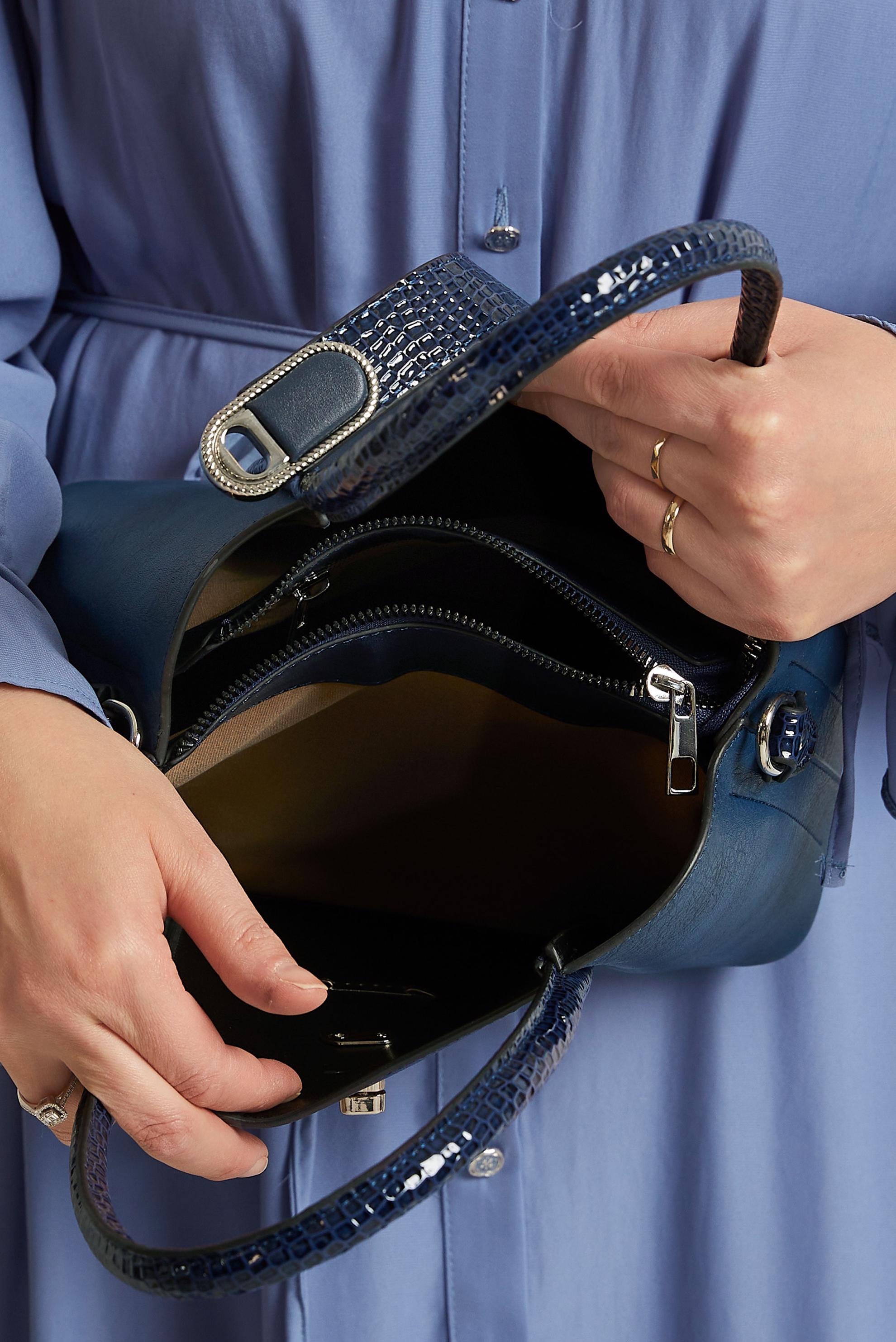 Tesettür giyim LACİVERT ALVİNA ÇANTA 3130