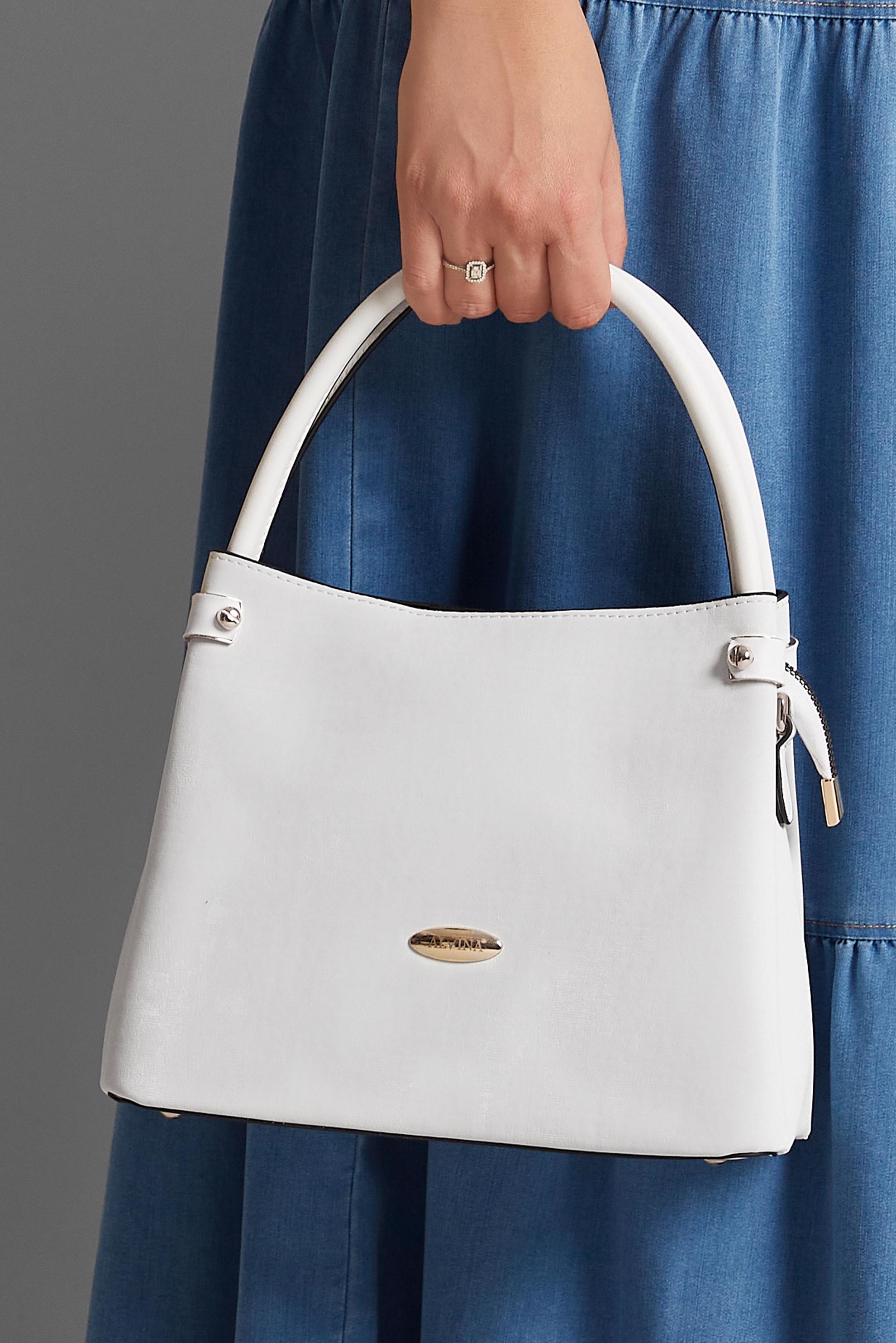 Tesettür giyim BEYAZ ALVİNA ÇANTA 3135