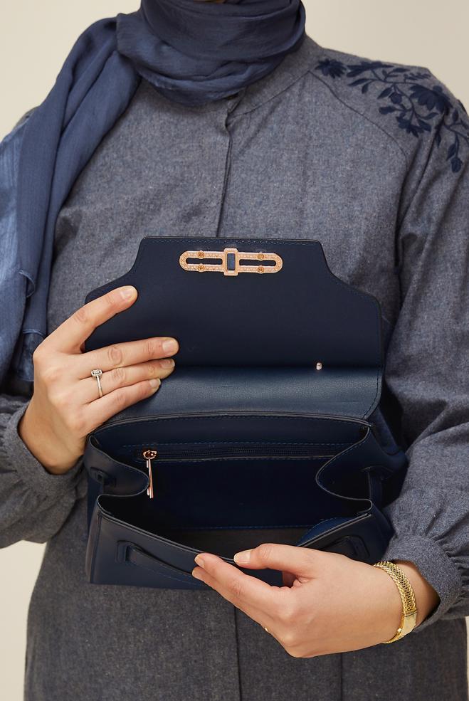 Vêtements hijab BLEU MARINE ALVINA SAC CLASSIQUE 3140 - ALVİNA