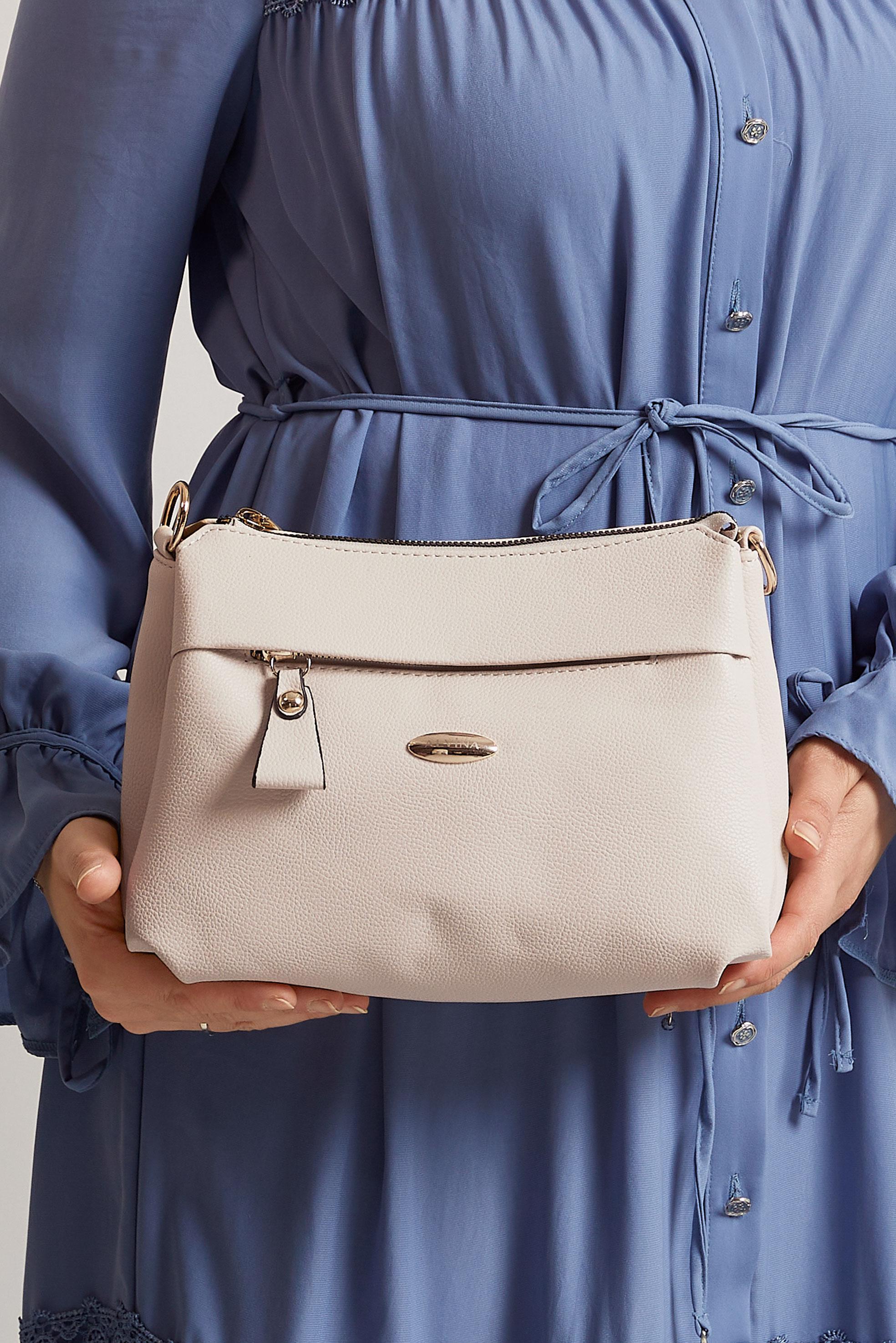 Tesettür giyim BEYAZ ALVİNA ÇANTA 3170