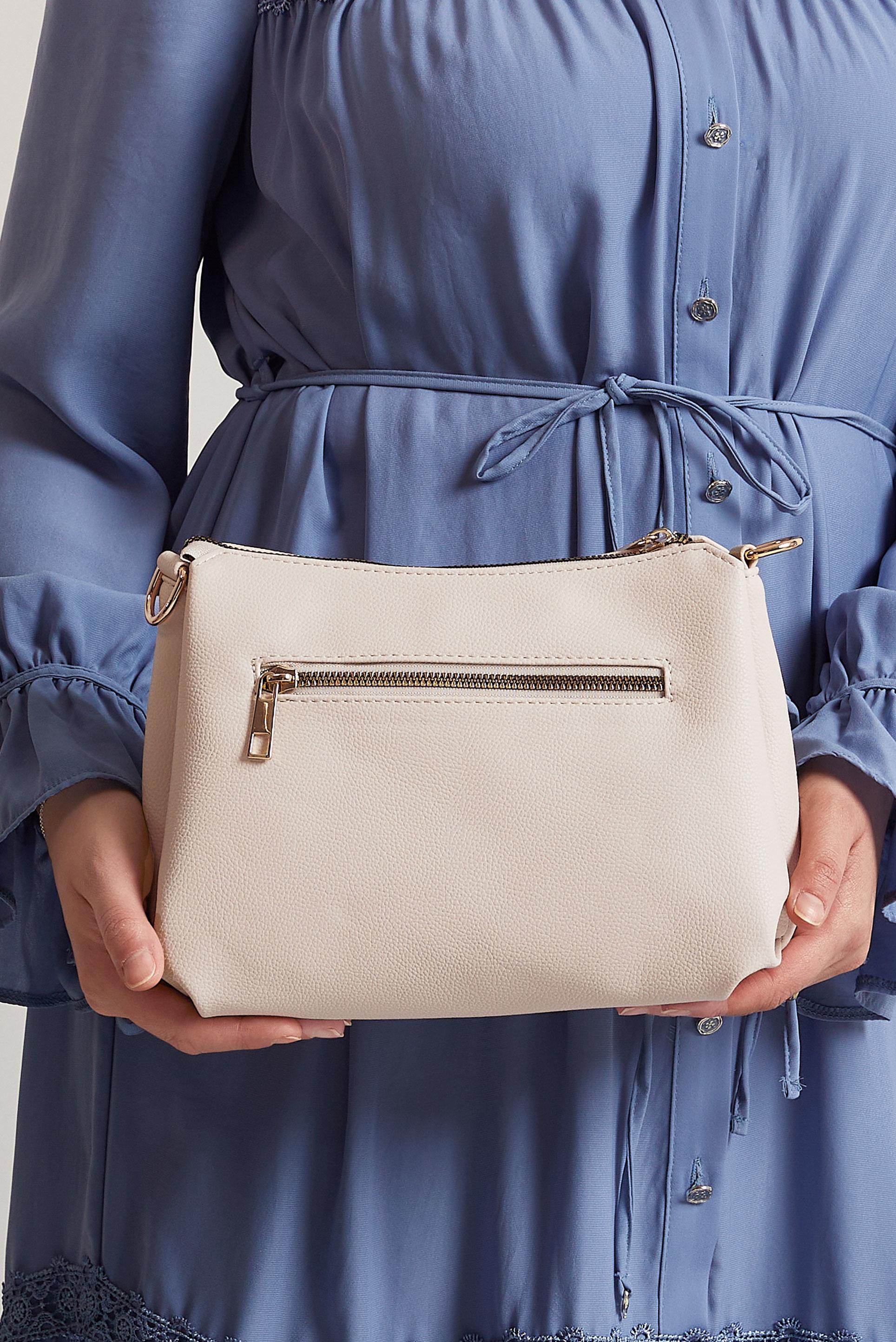 Tesettür giyim BEYAZ ALVİNA ÇANTA 3170