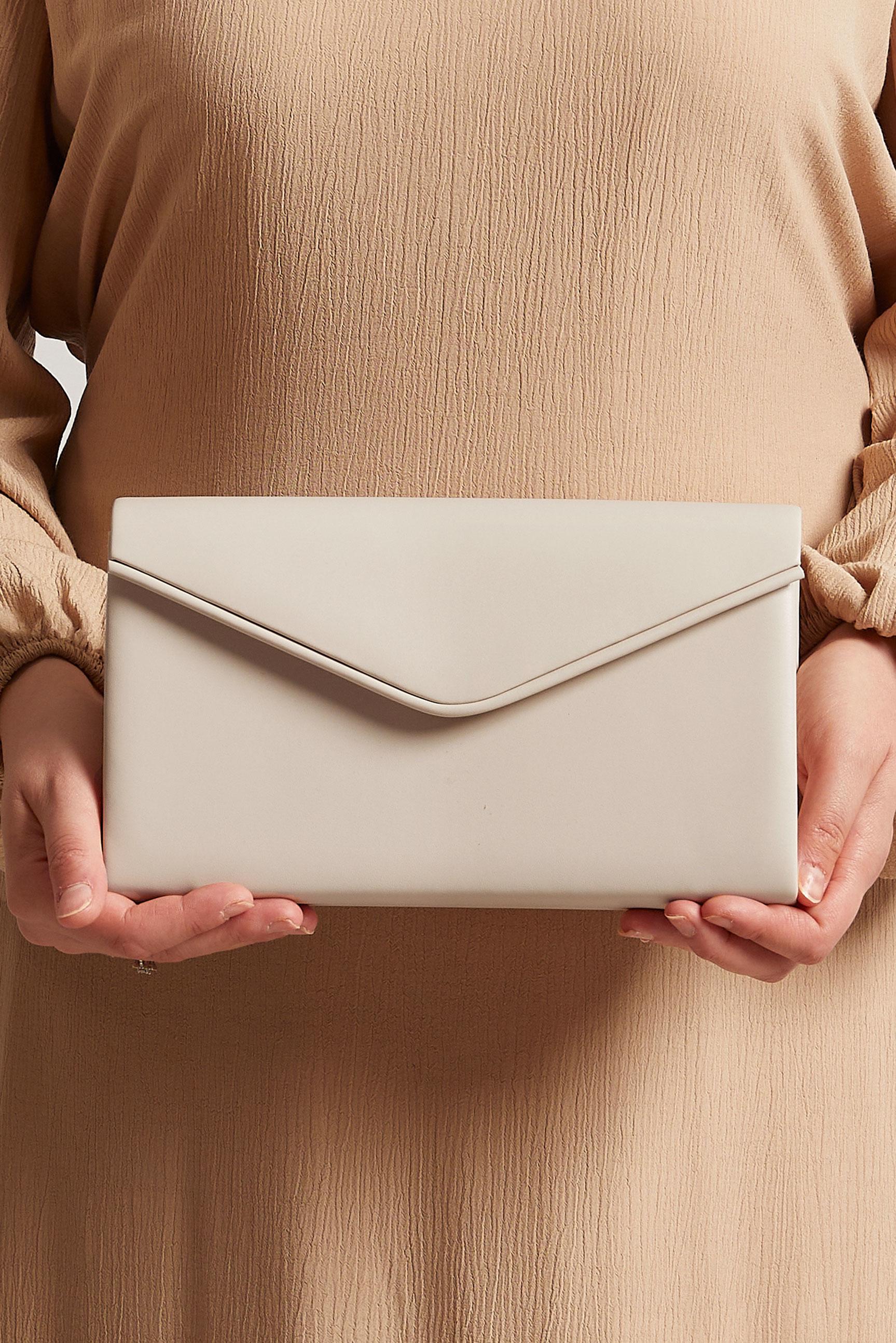 Tesettür giyim BEJ ALVİNA ABİYE ÇANTA 408