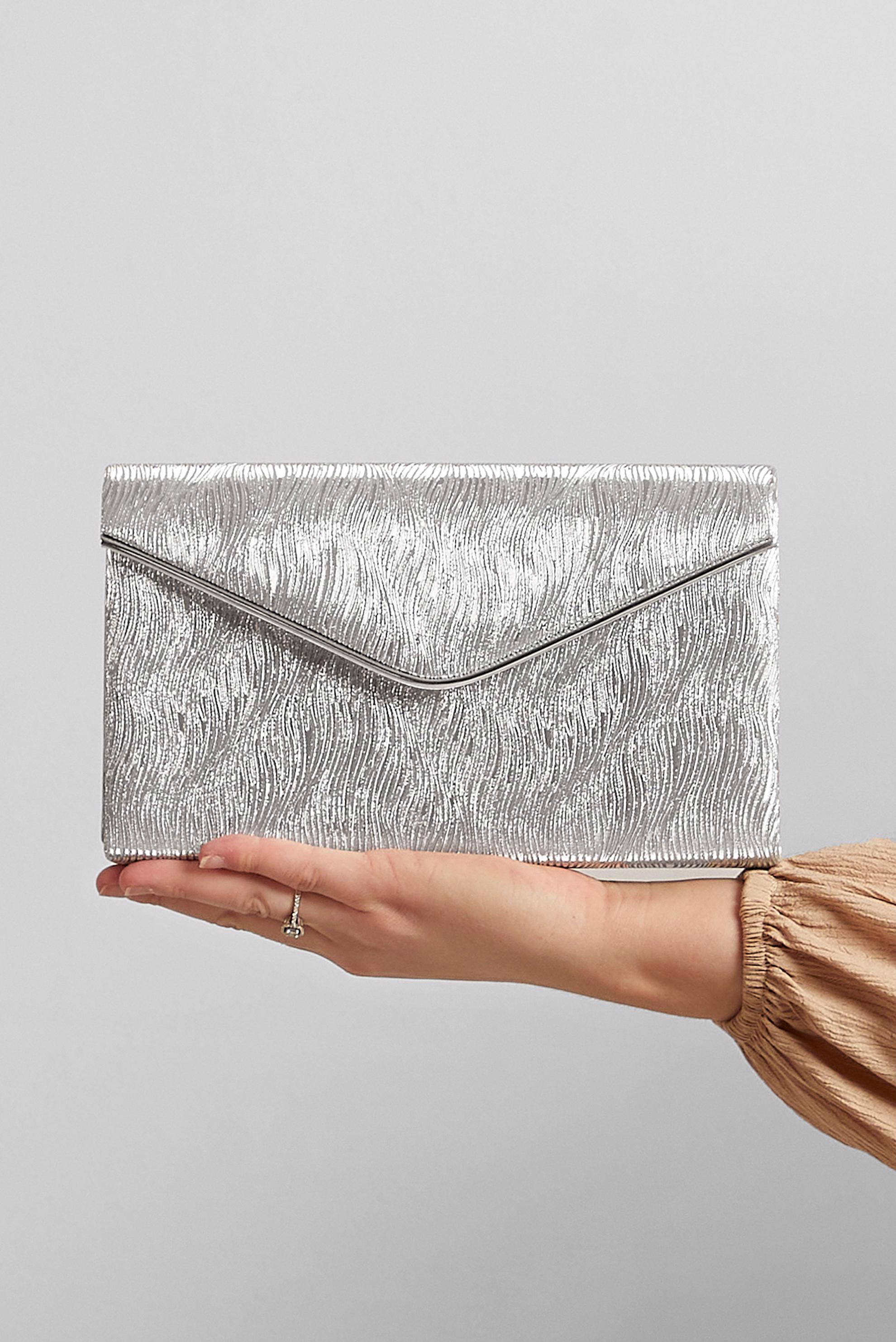 Tesettür giyim GÜMÜŞ ALVİNA ABİYE ÇANTA 411