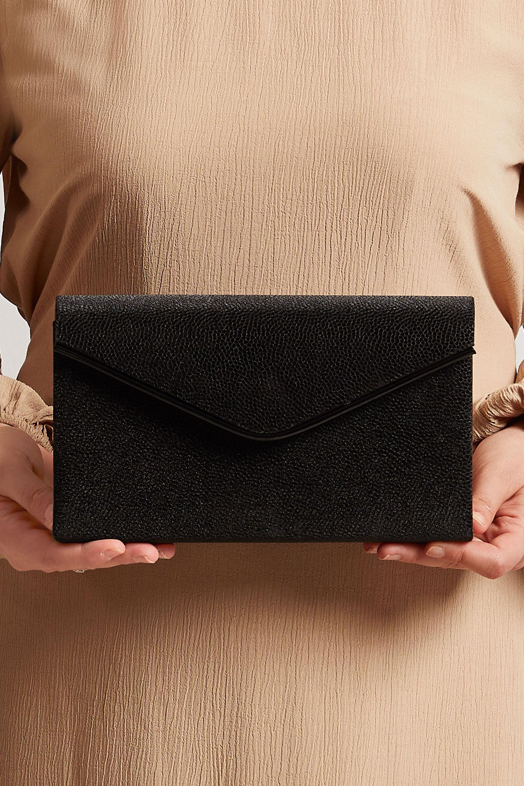 Tesettür giyim SİYAH ALVİNA ABİYE ÇANTA 412