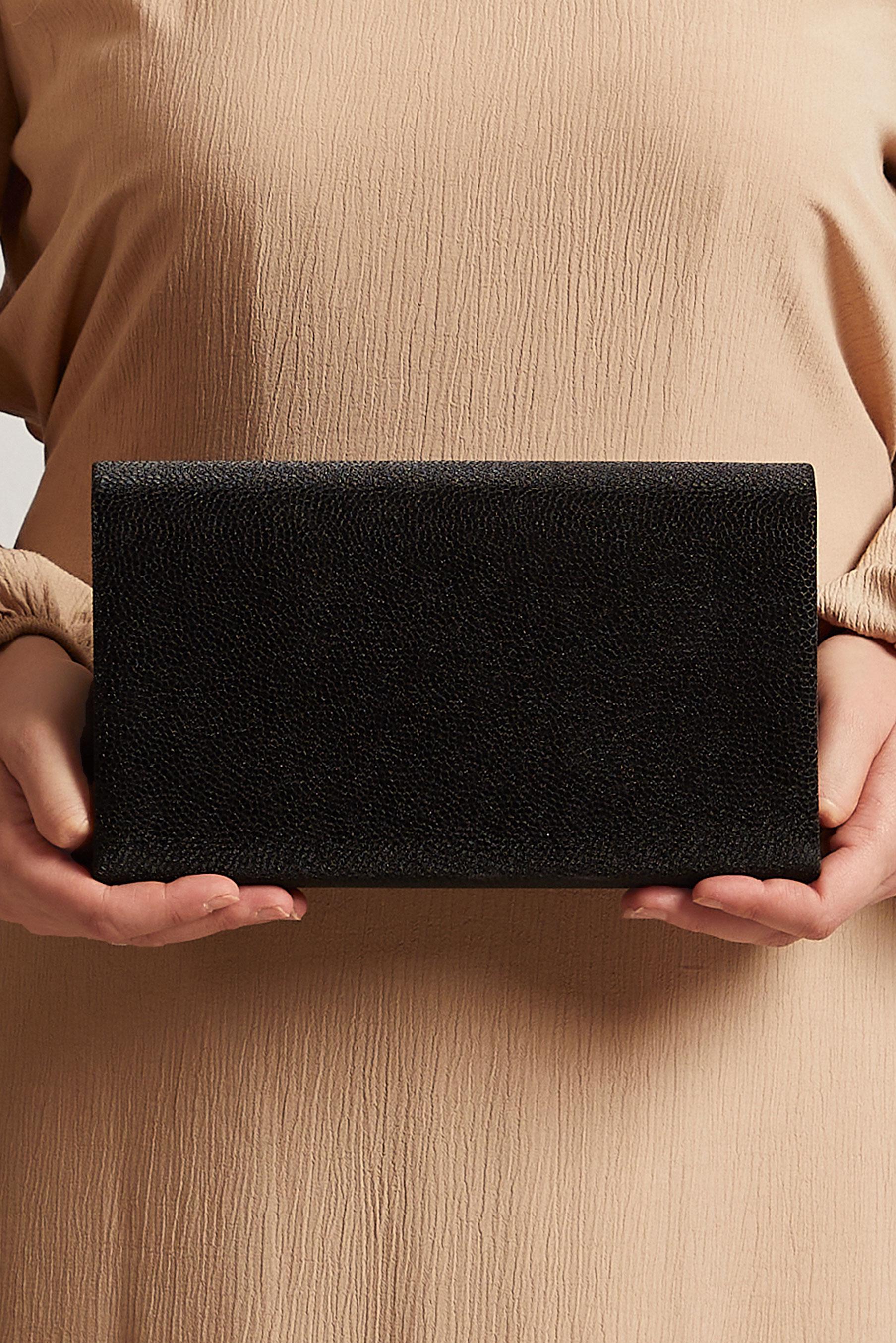 Tesettür giyim SİYAH ALVİNA ABİYE ÇANTA 412