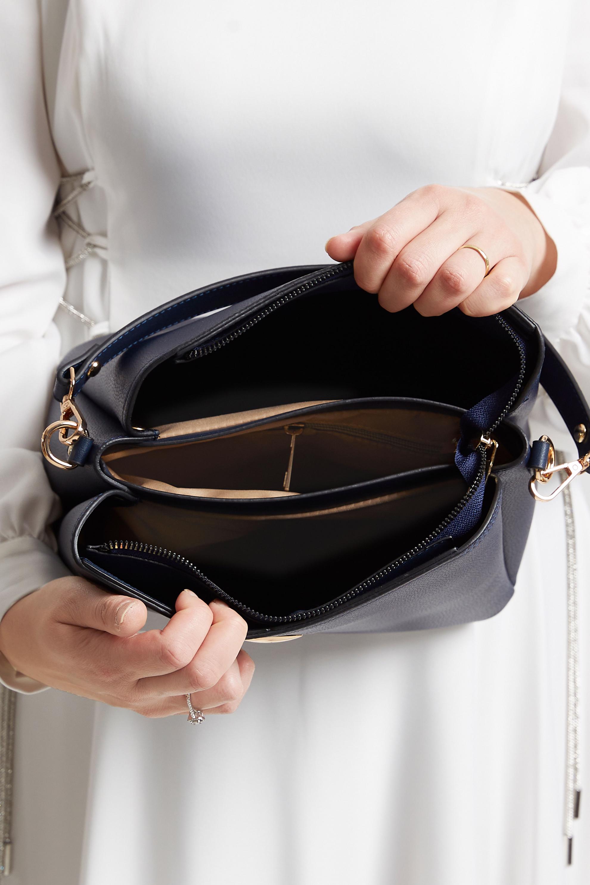 Tesettür giyim LACİVERT ALVİNA ÇANTA 9020