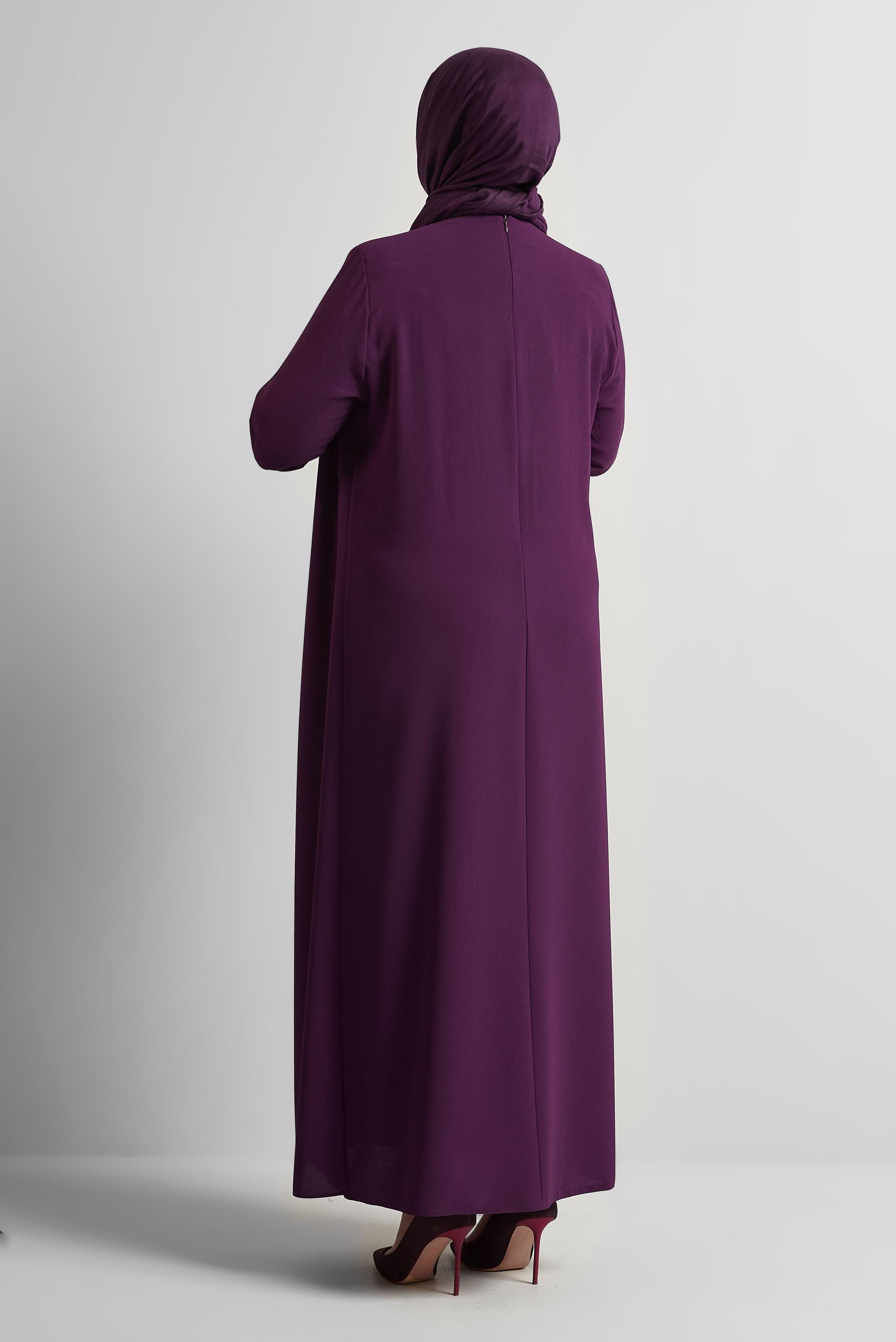 Vêtements hijab PRUNE ROBE AVEC DÉTAIL DE BIJOUX 20720